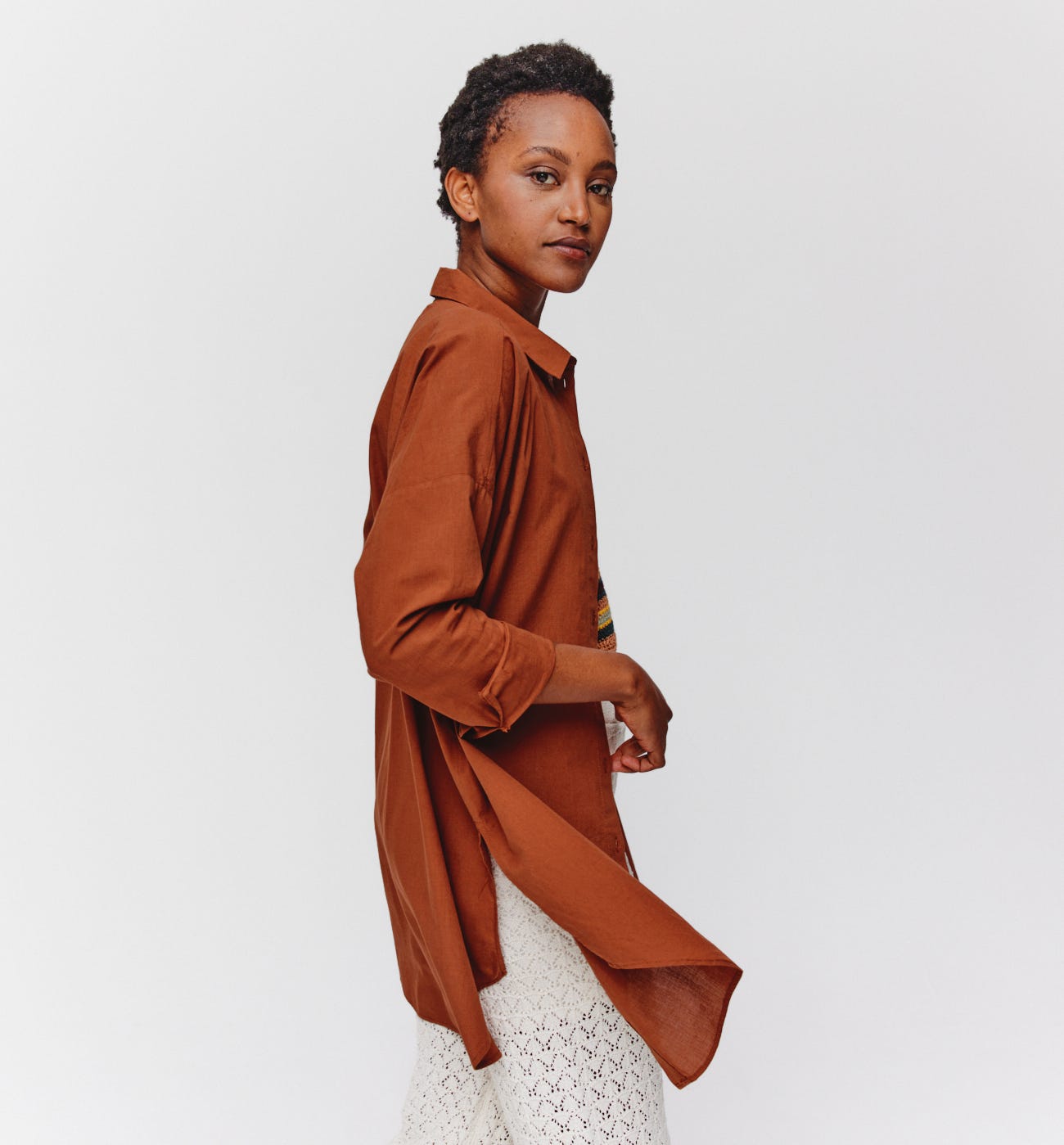 Oversized cotton shirt
