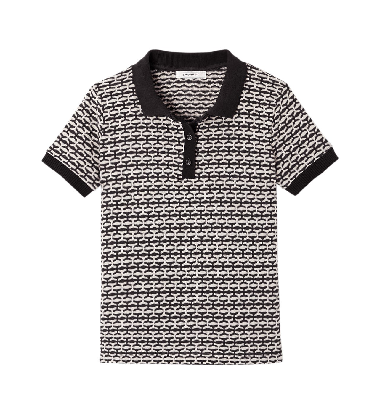 Polo in maglia jacquard