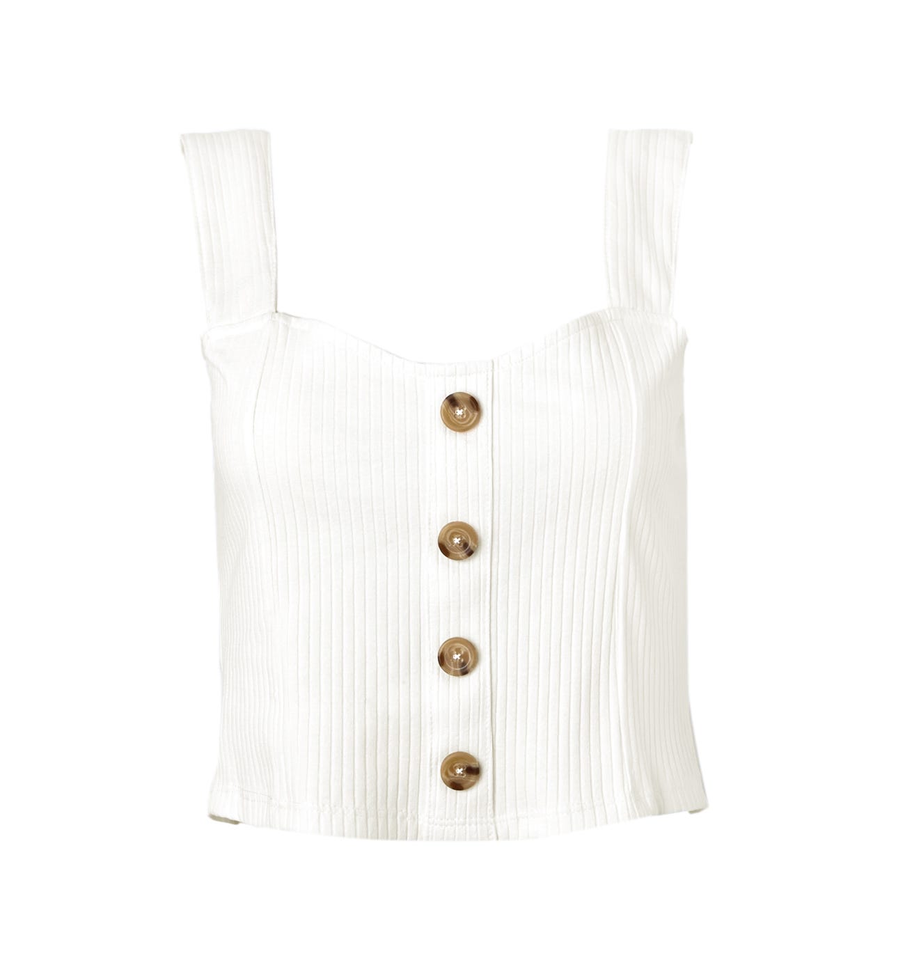 Ribbed jersey strappy top