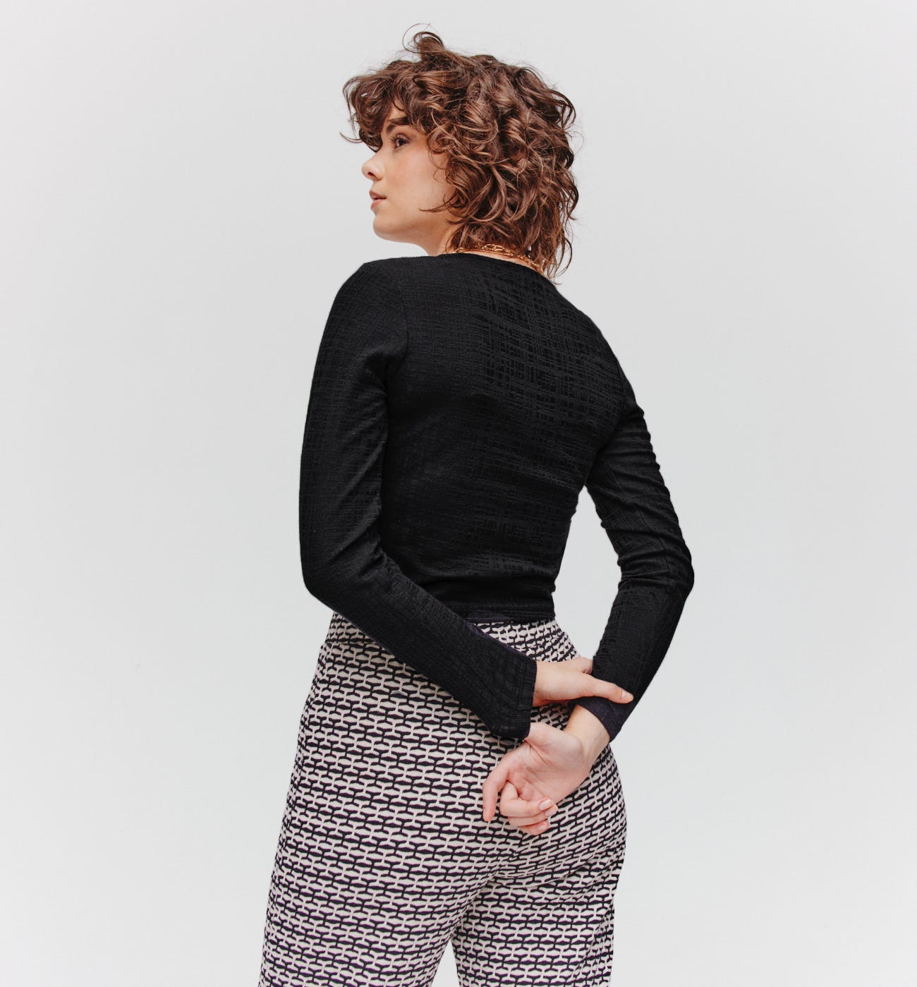 Top cropped goffrato