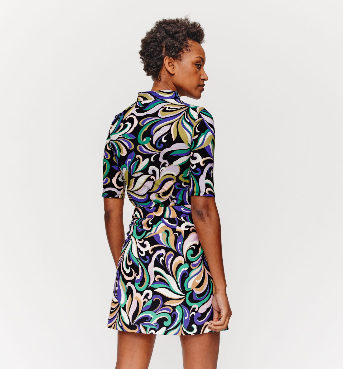 Raised neckline top