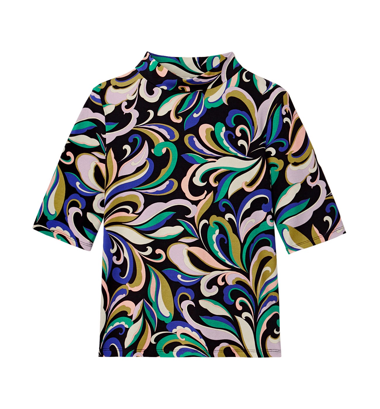 Raised neckline top