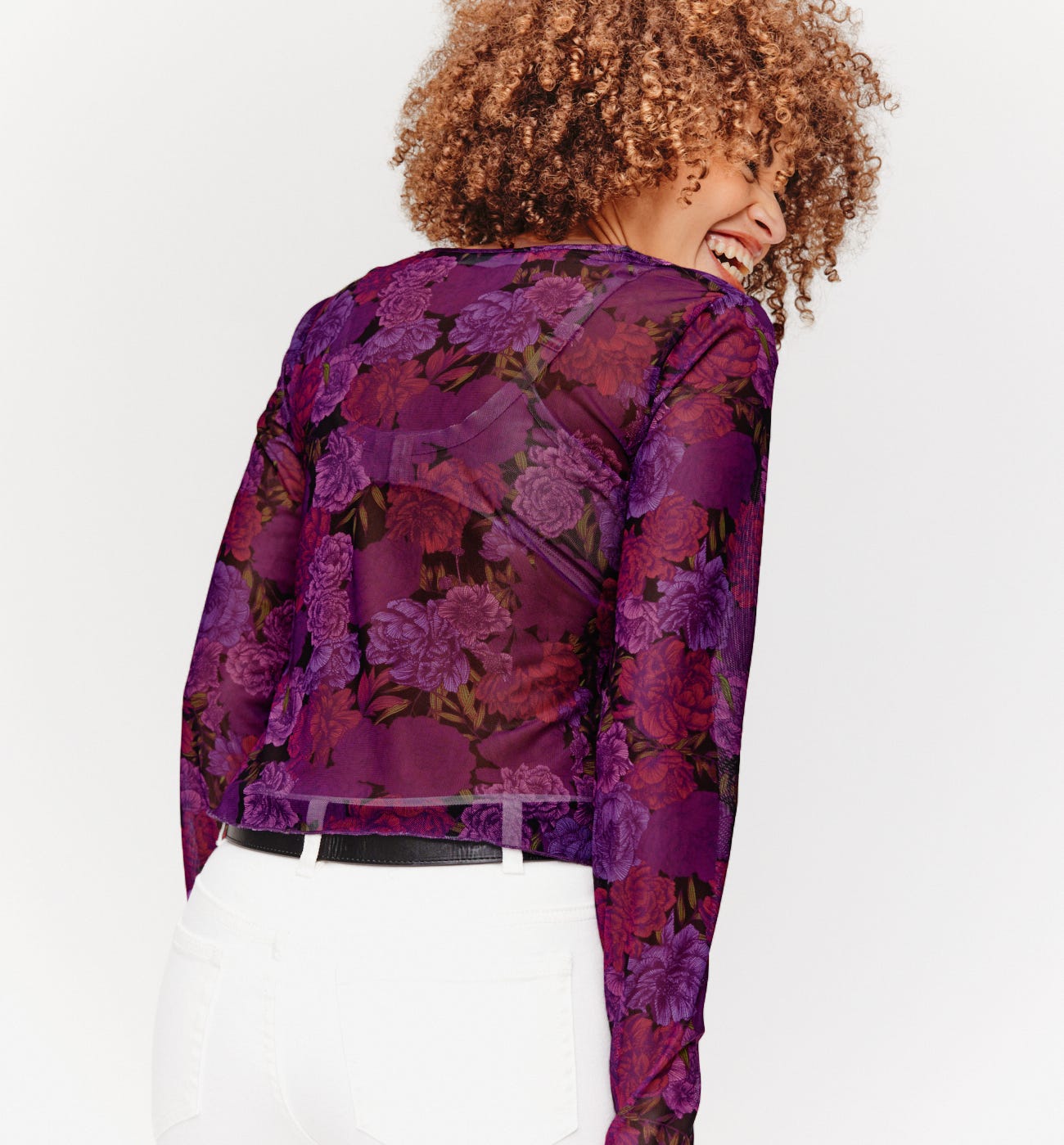 Patterned net top