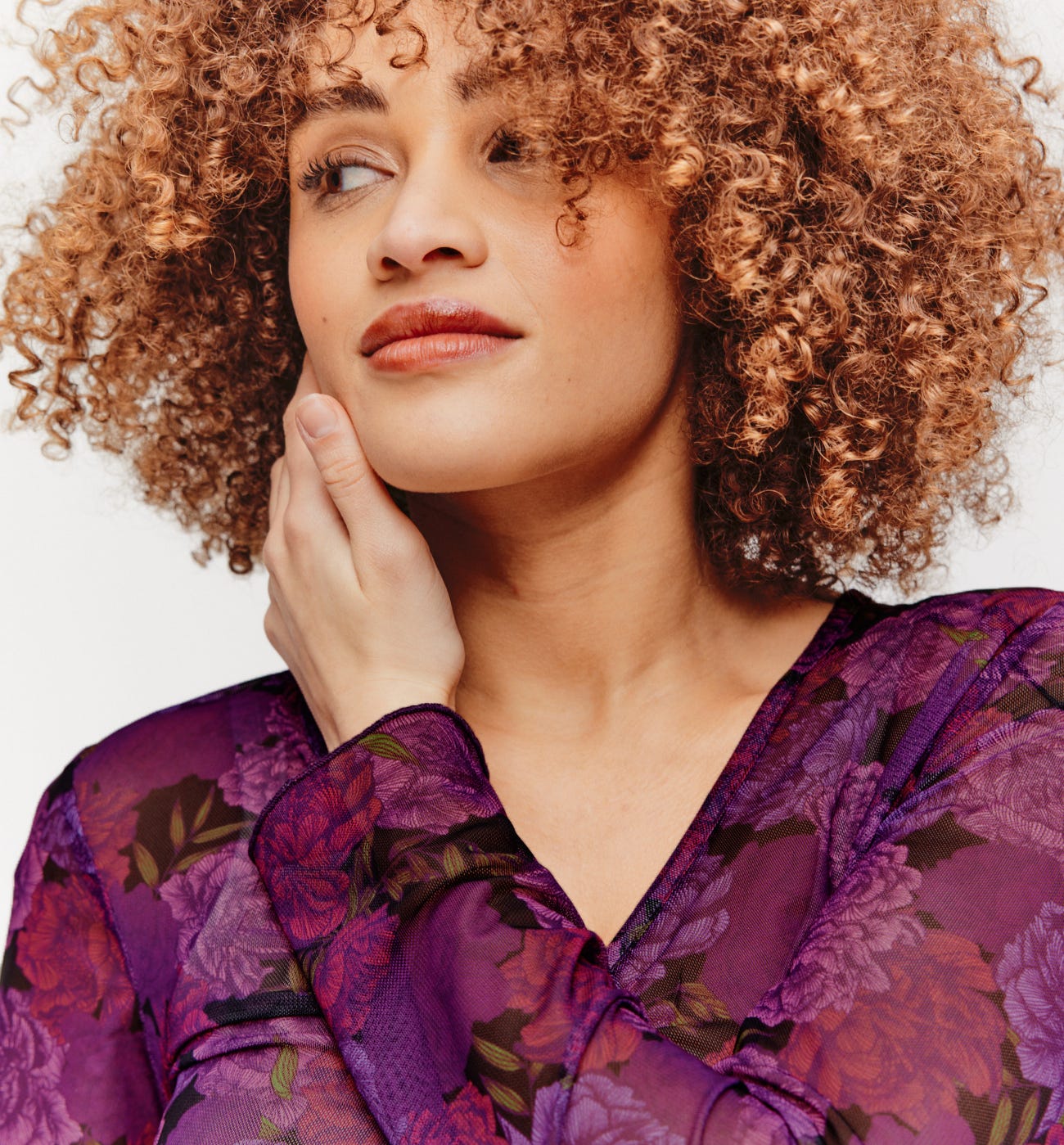 Patterned net top