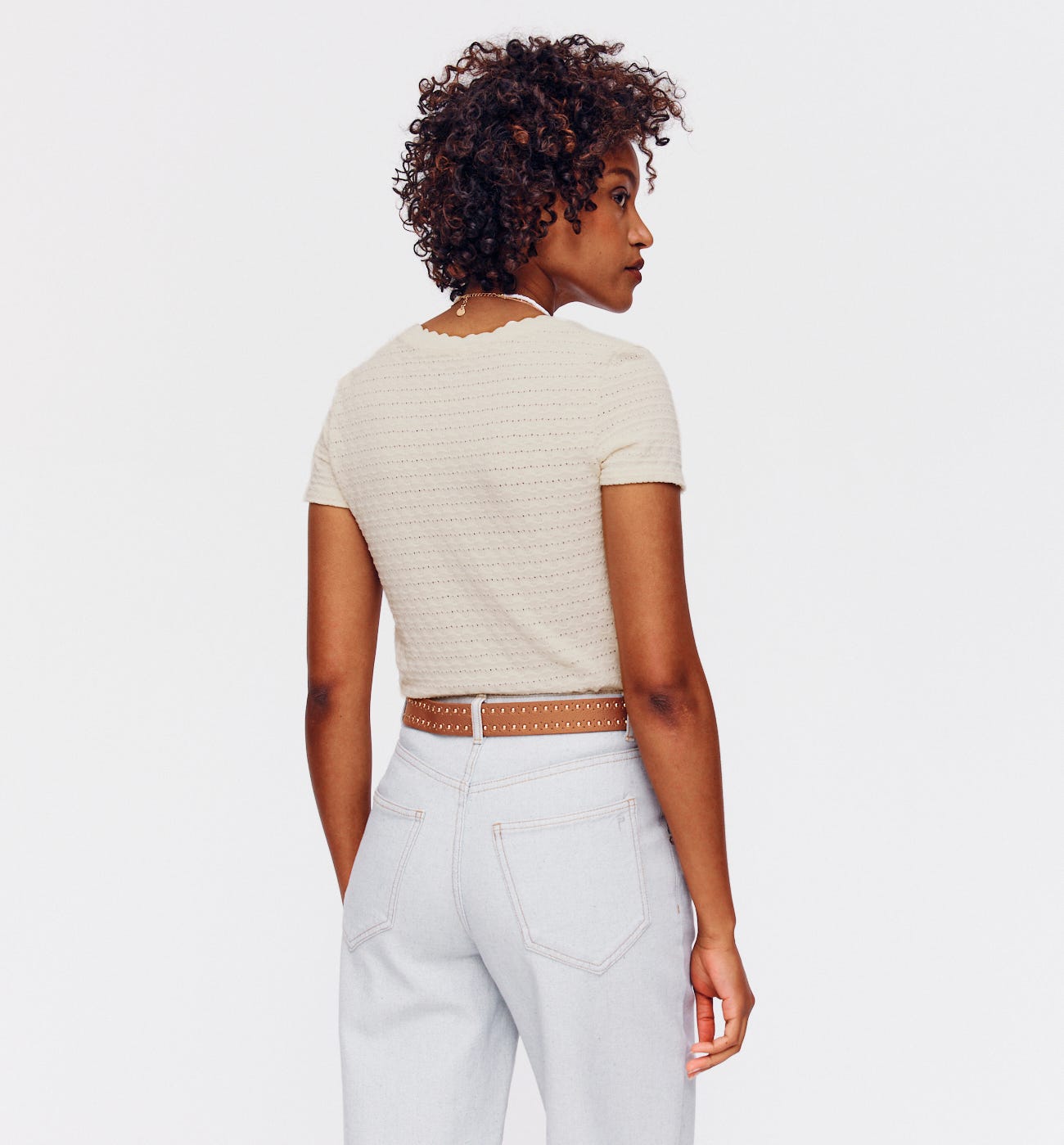 T-shirt en maille ajourée