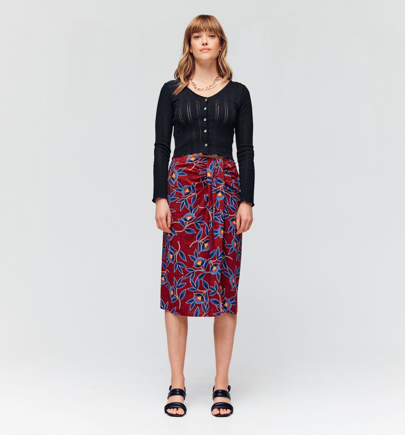 Openwork knit top