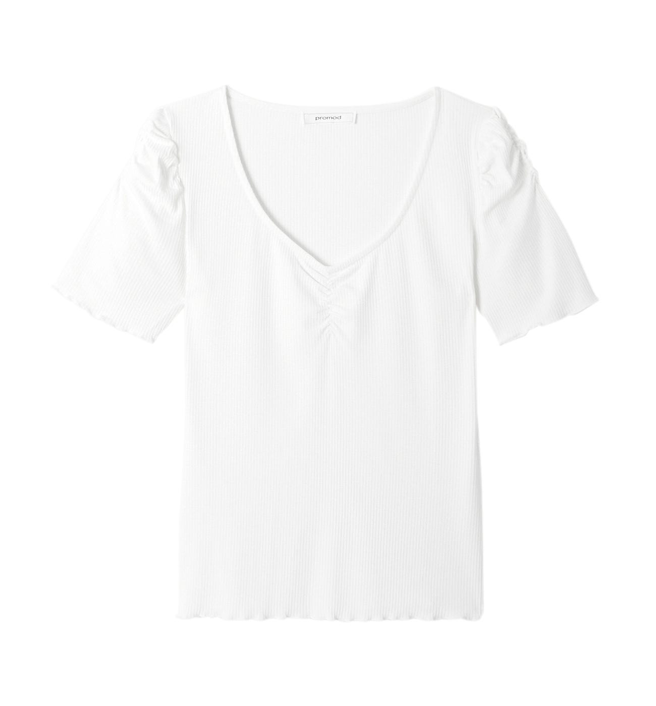 Ribbed jersey top