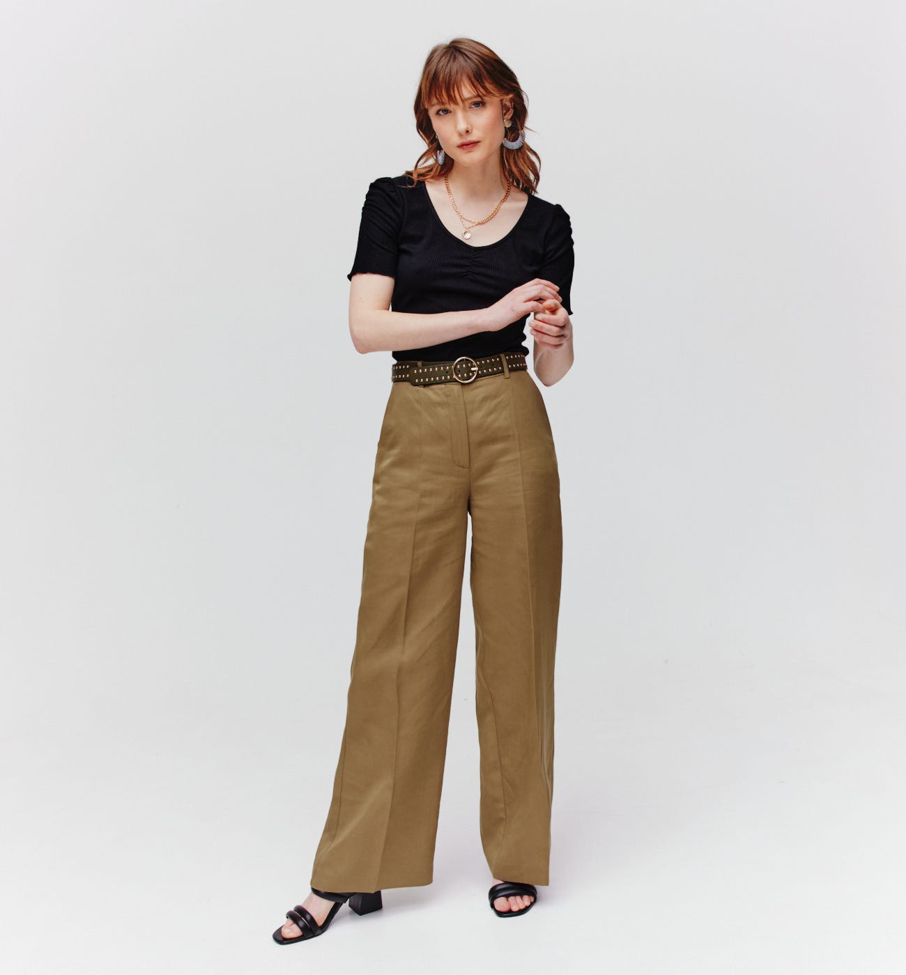 Ribbed jersey top