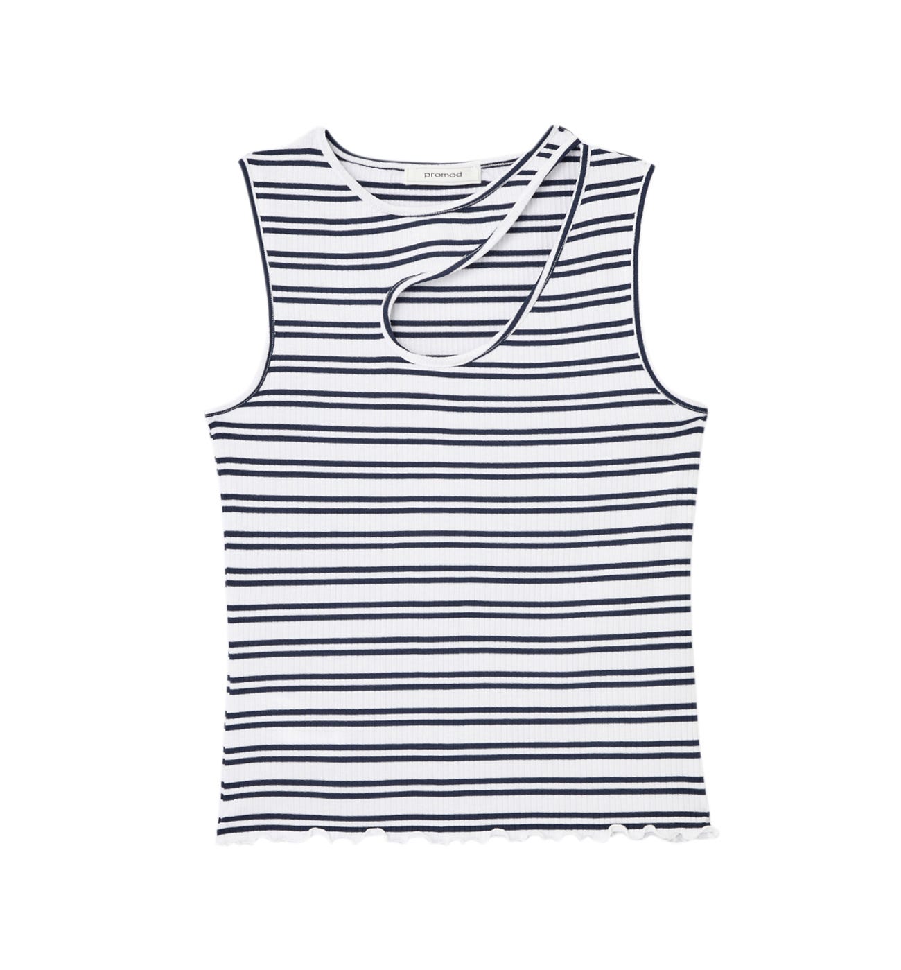 Rib jersey sleeveless top