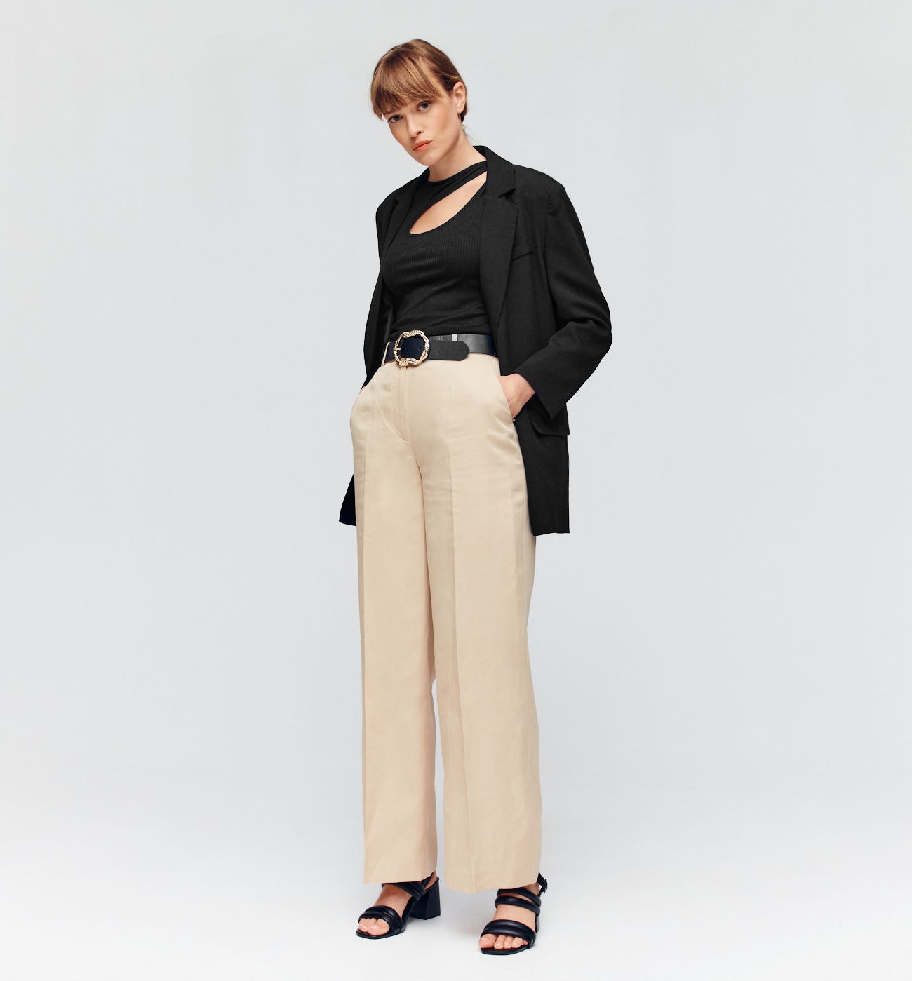 Rib jersey sleeveless top