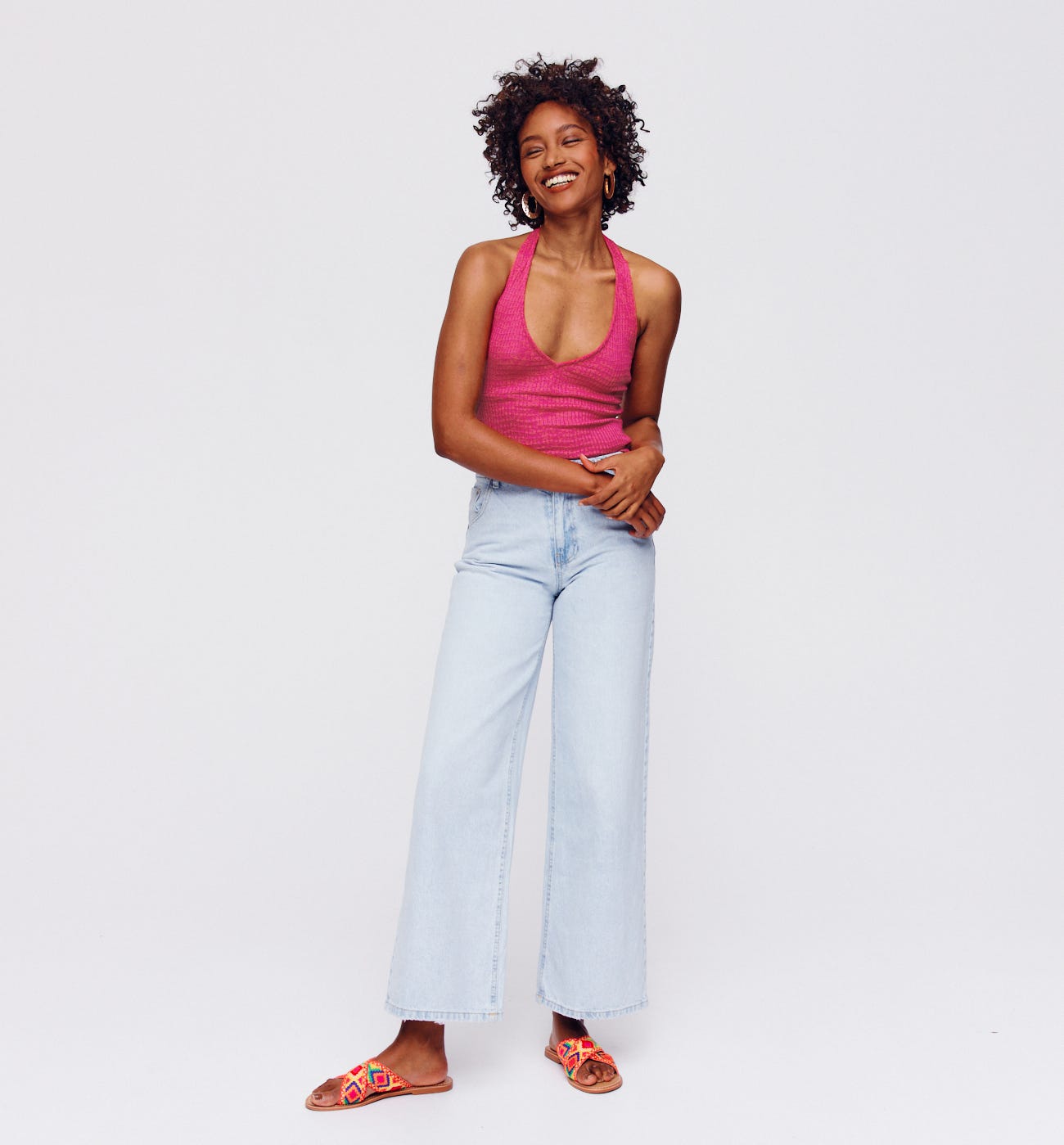 Fancy knit halter top