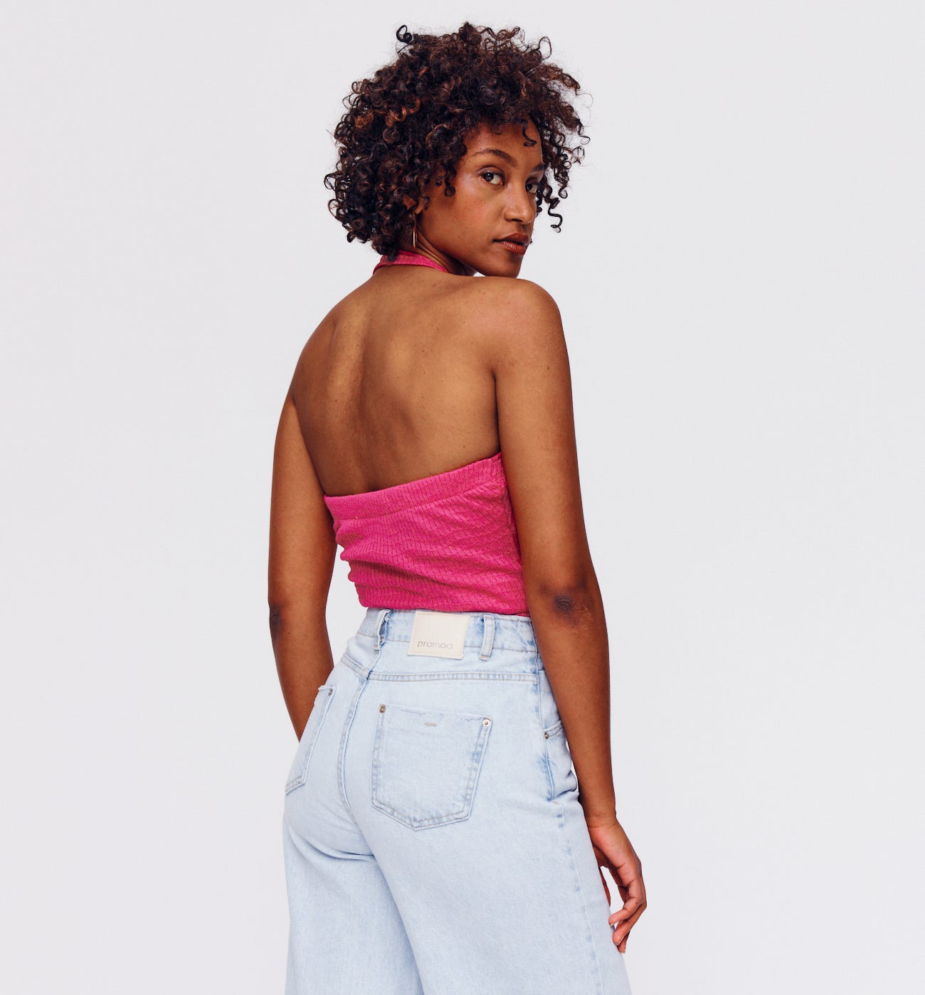 Fancy knit halter top