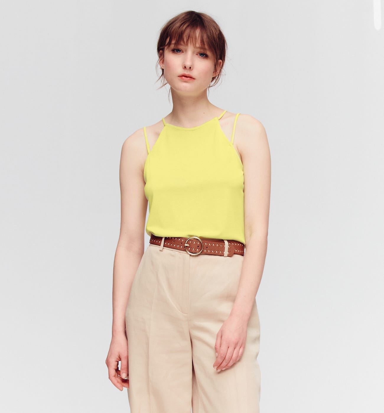 Feature neckline top