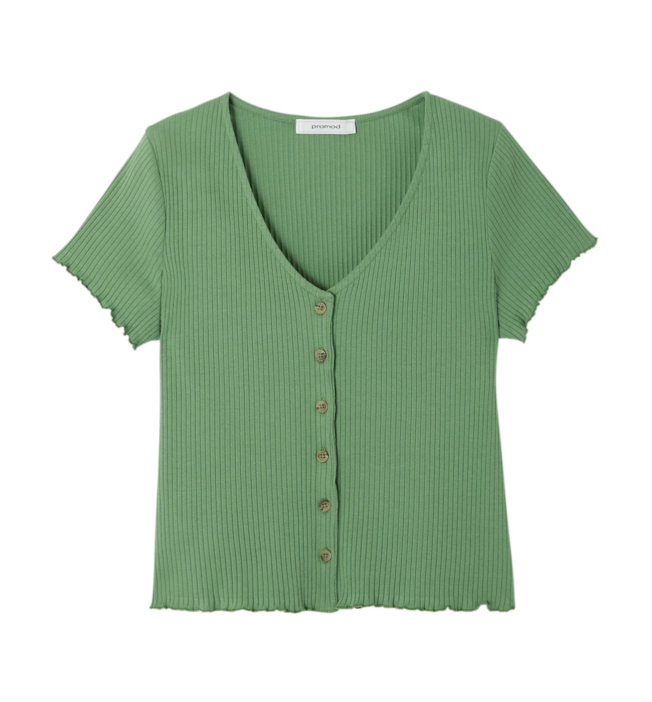 Rippenstrick-T-Shirt