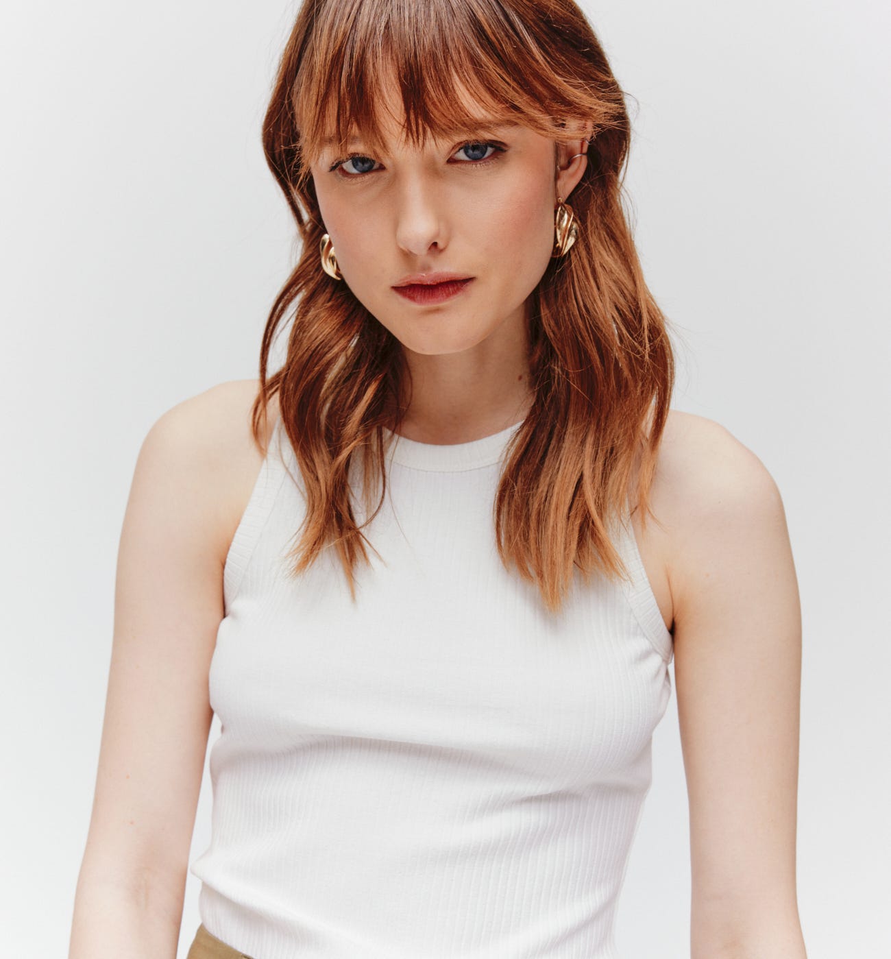 Rib sleeveless top