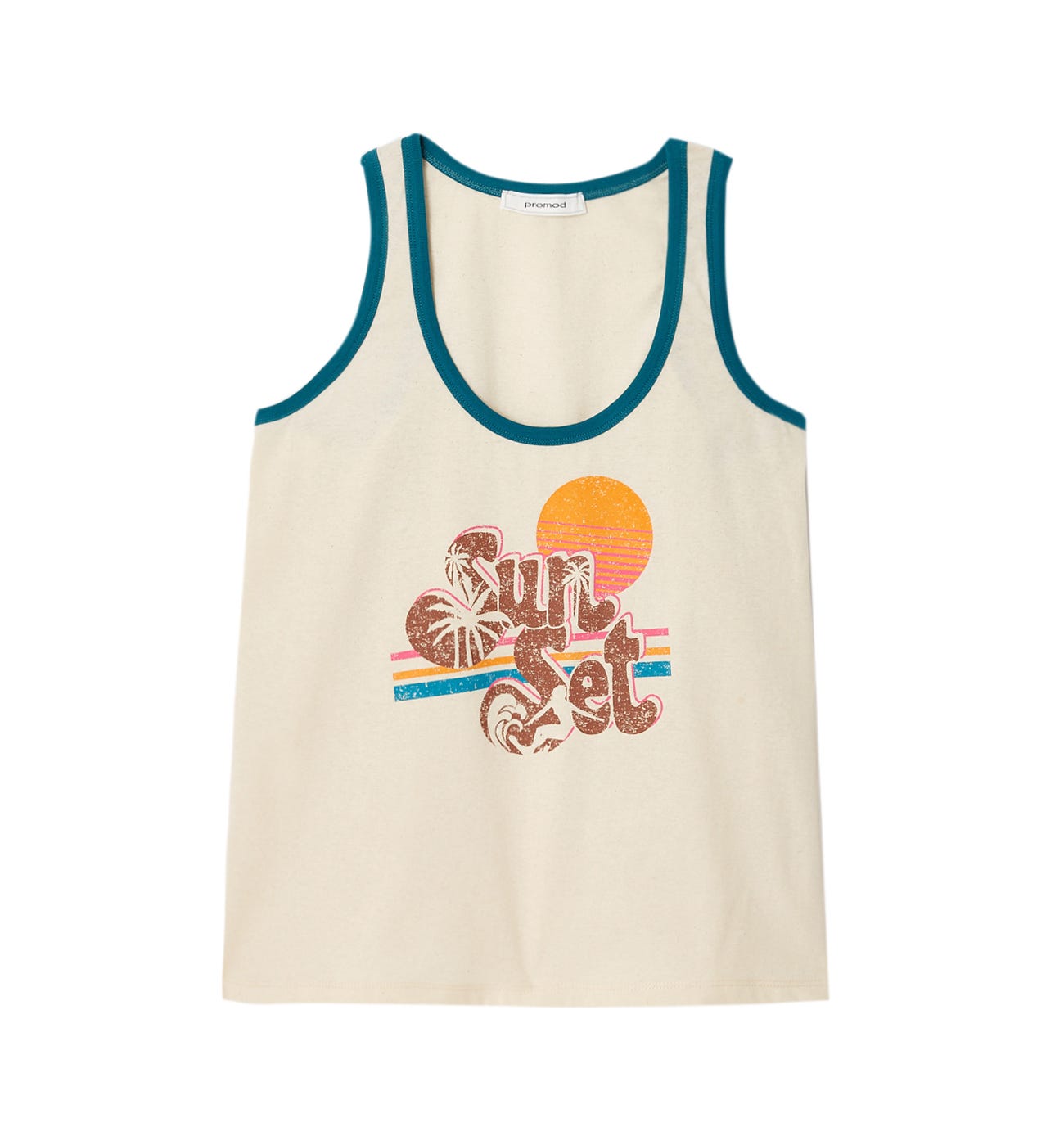 Sleeveless motif top