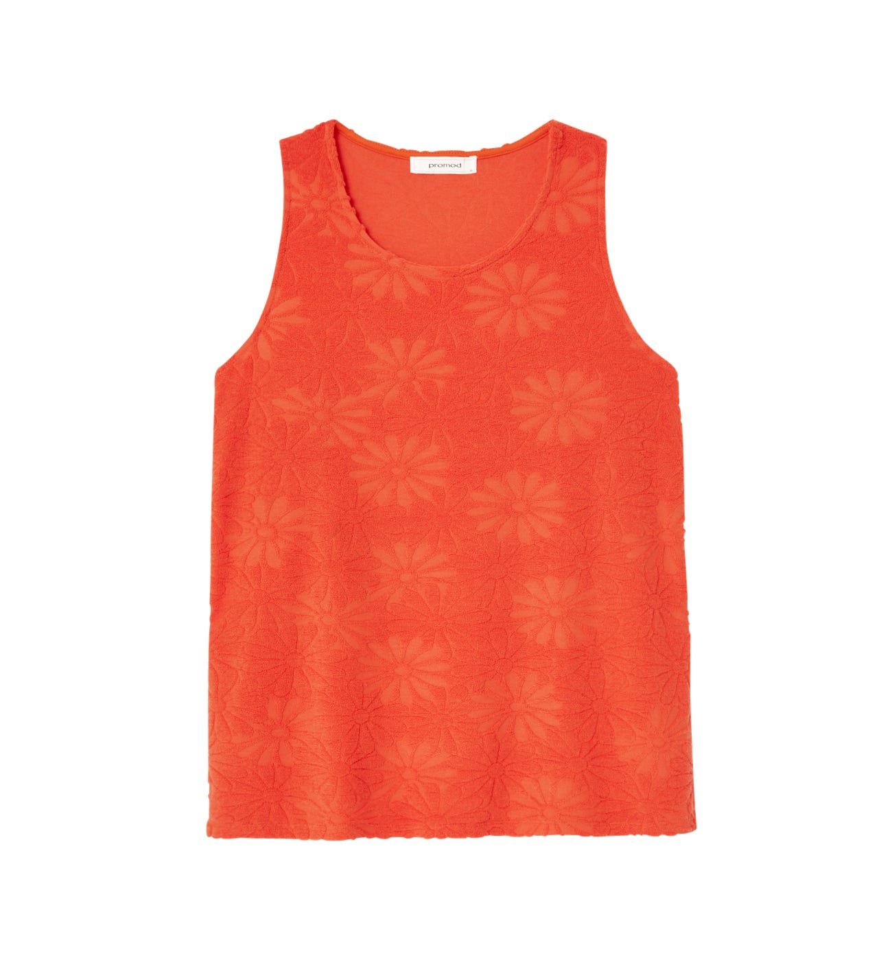 Towelling sleeveless top