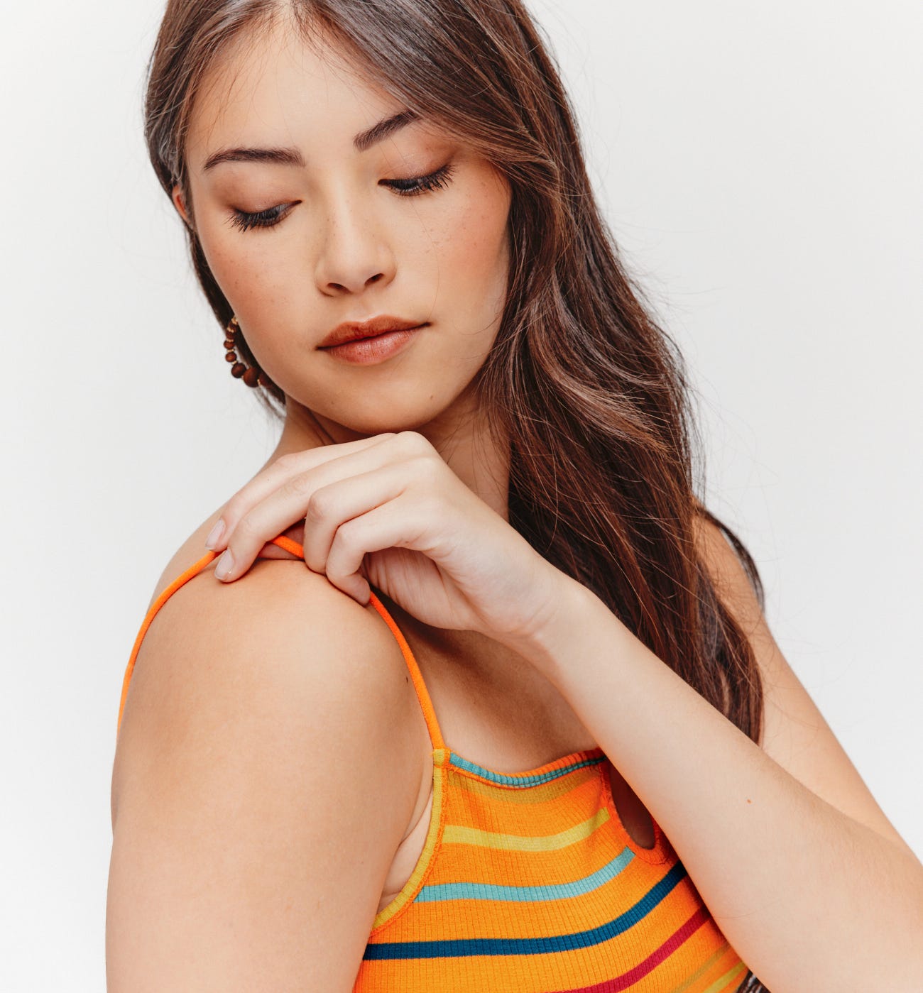 Striped jersey top