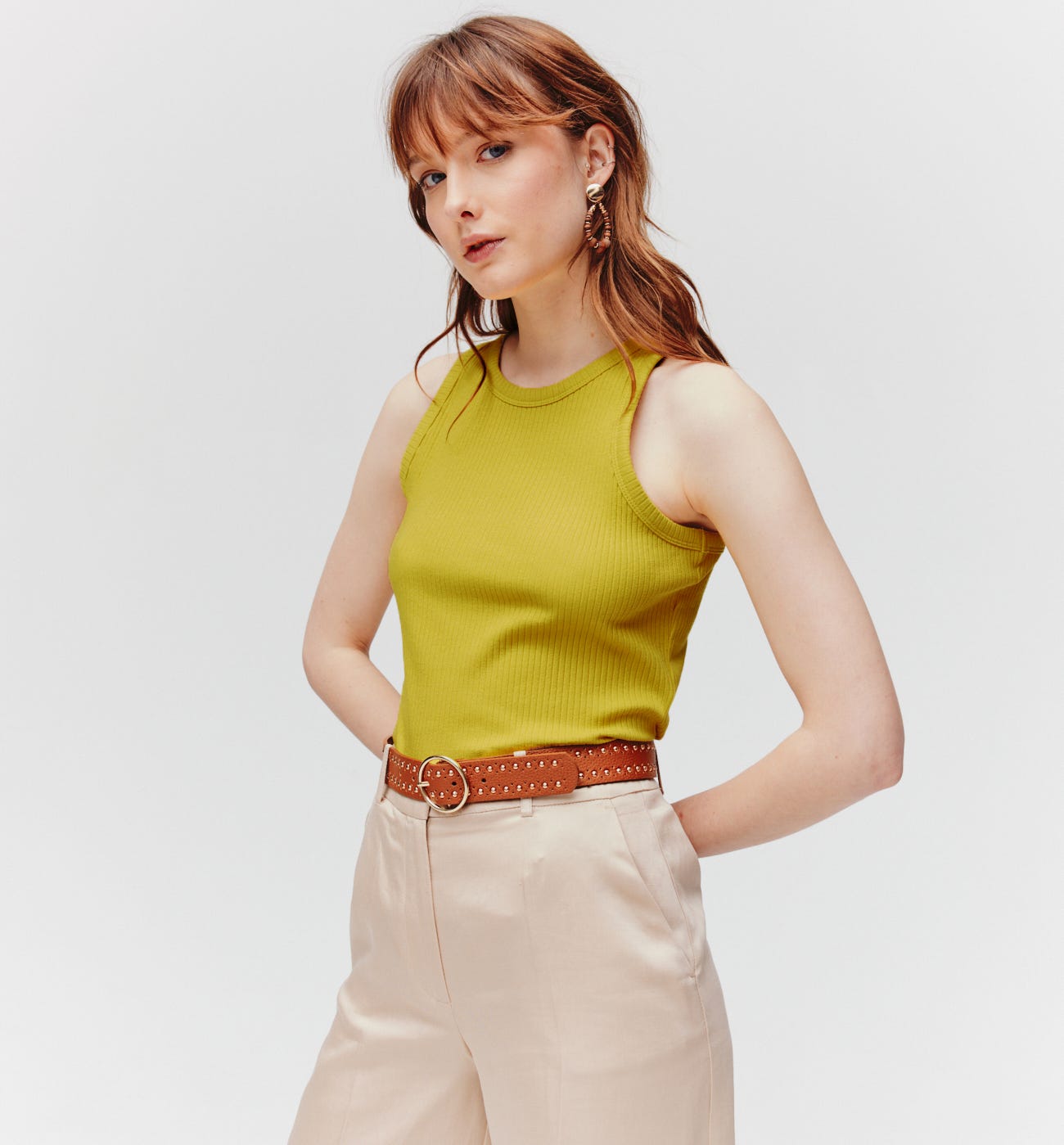 Rib sleeveless top