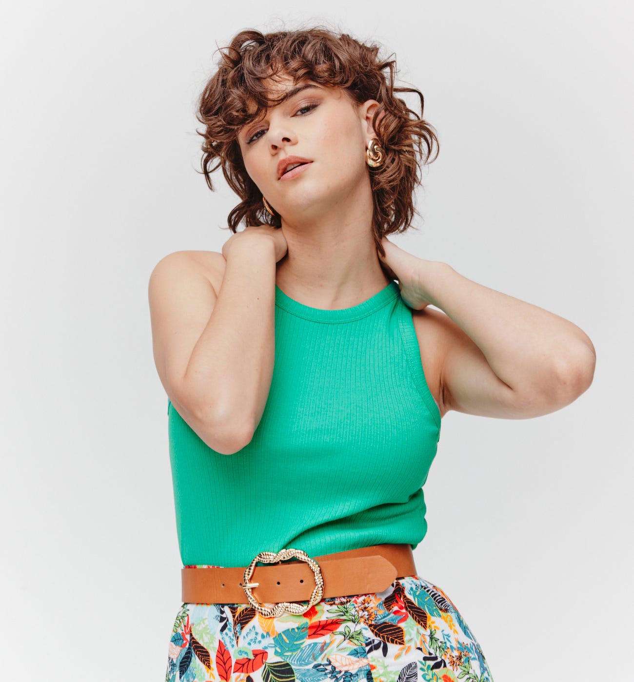 Rib sleeveless top