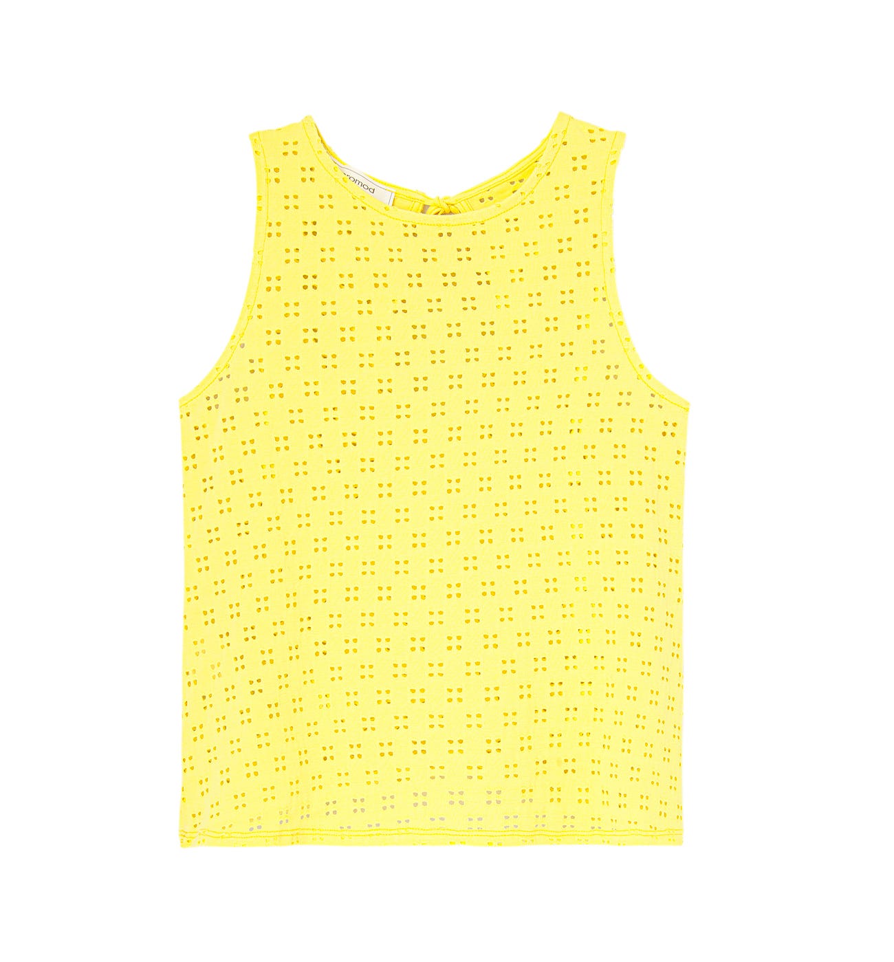 Sleeveless openwork top