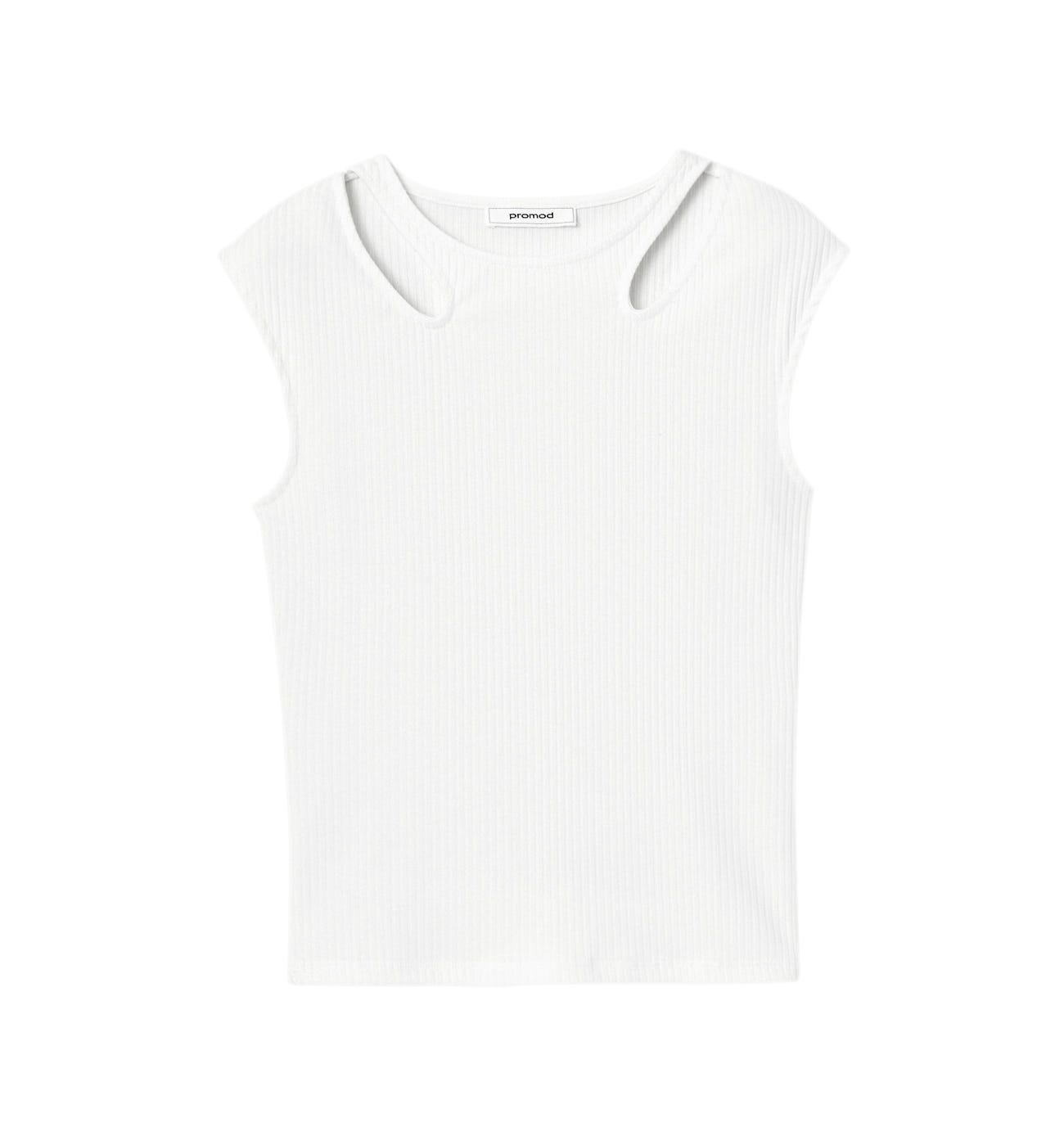 T-Shirt aus Rippjersey