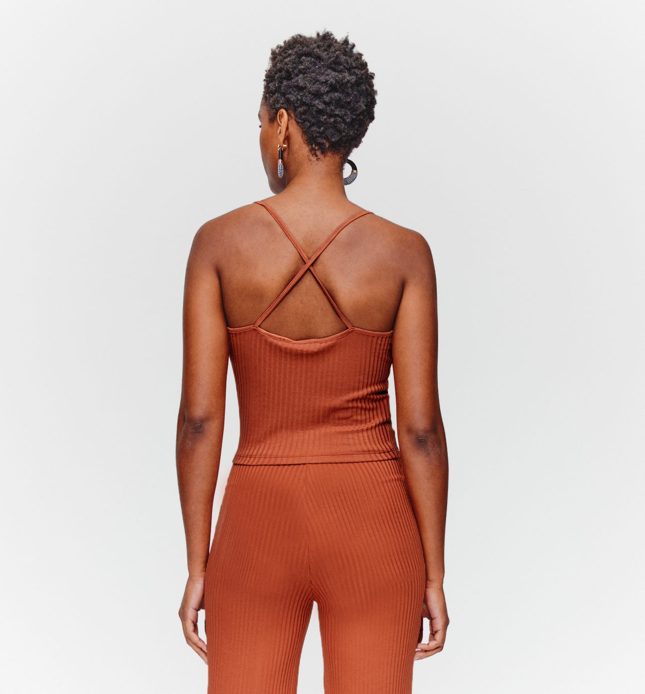 Strappy rib top