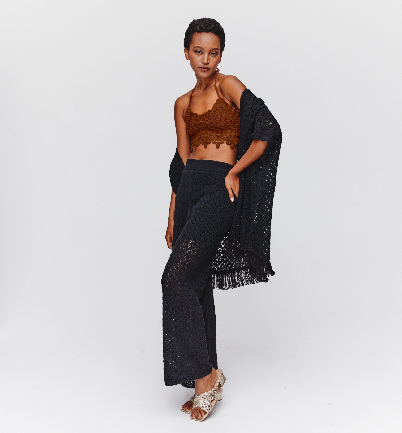 Strappy crochet top