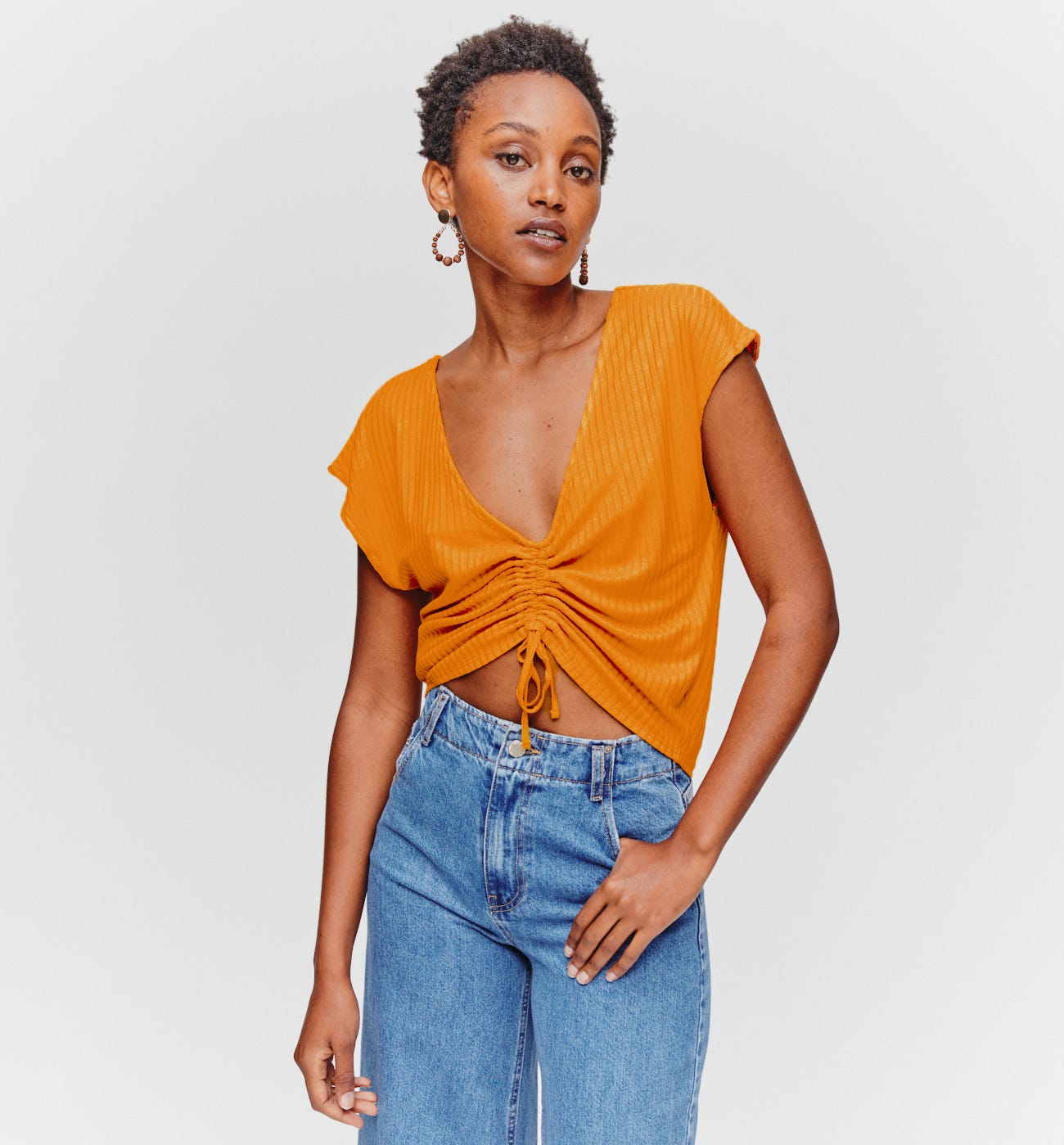 Jersey rib top