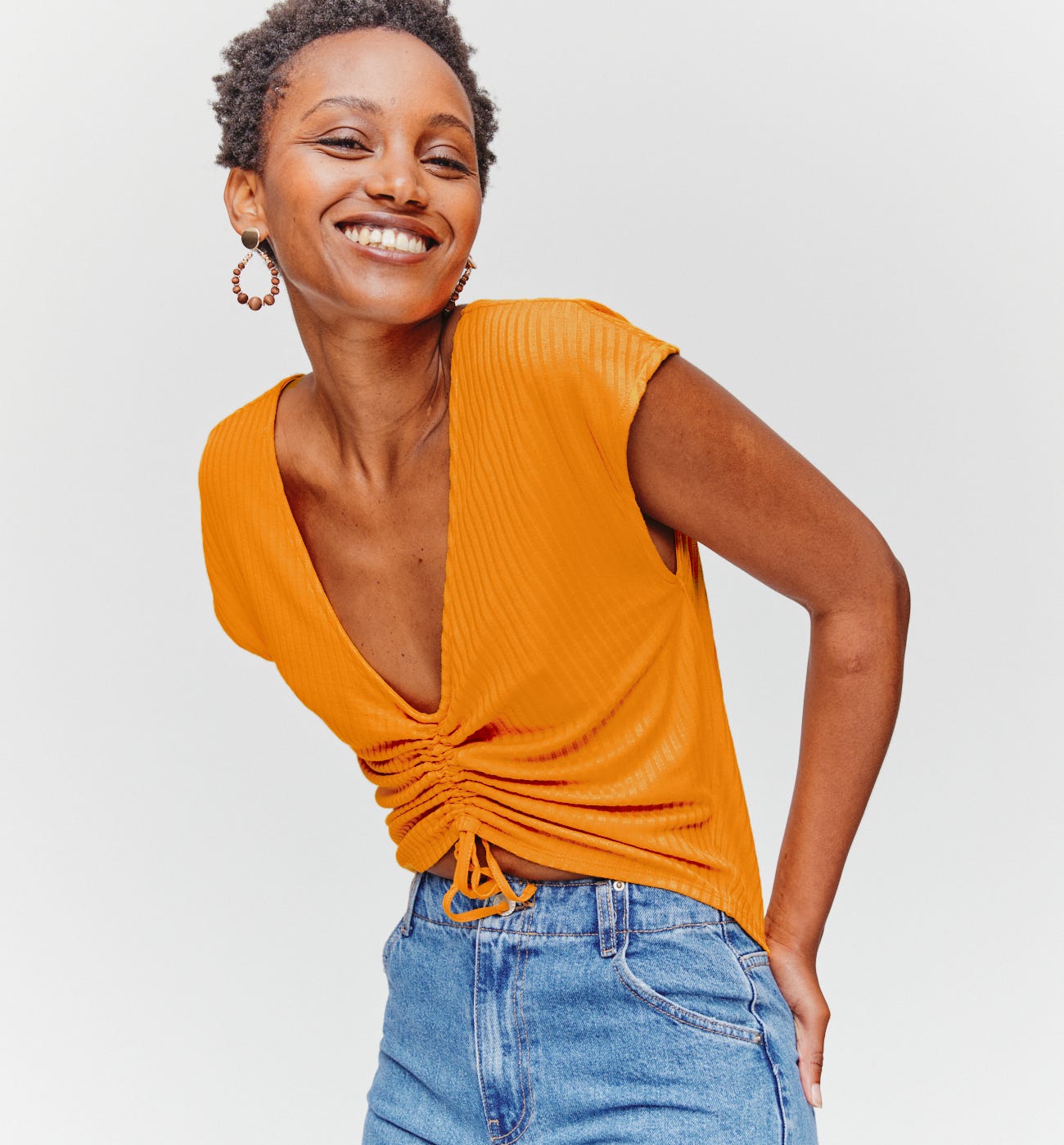 Jersey rib top