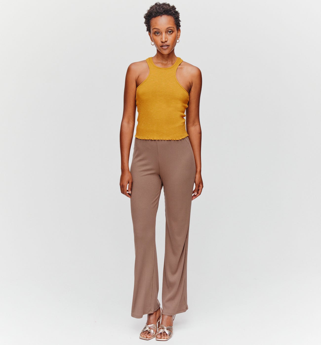 Ribbed sleeveless top