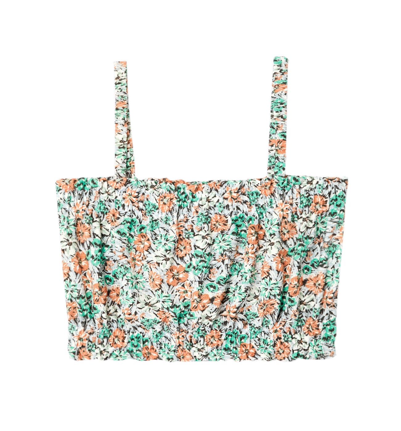 Top fruncido estampado