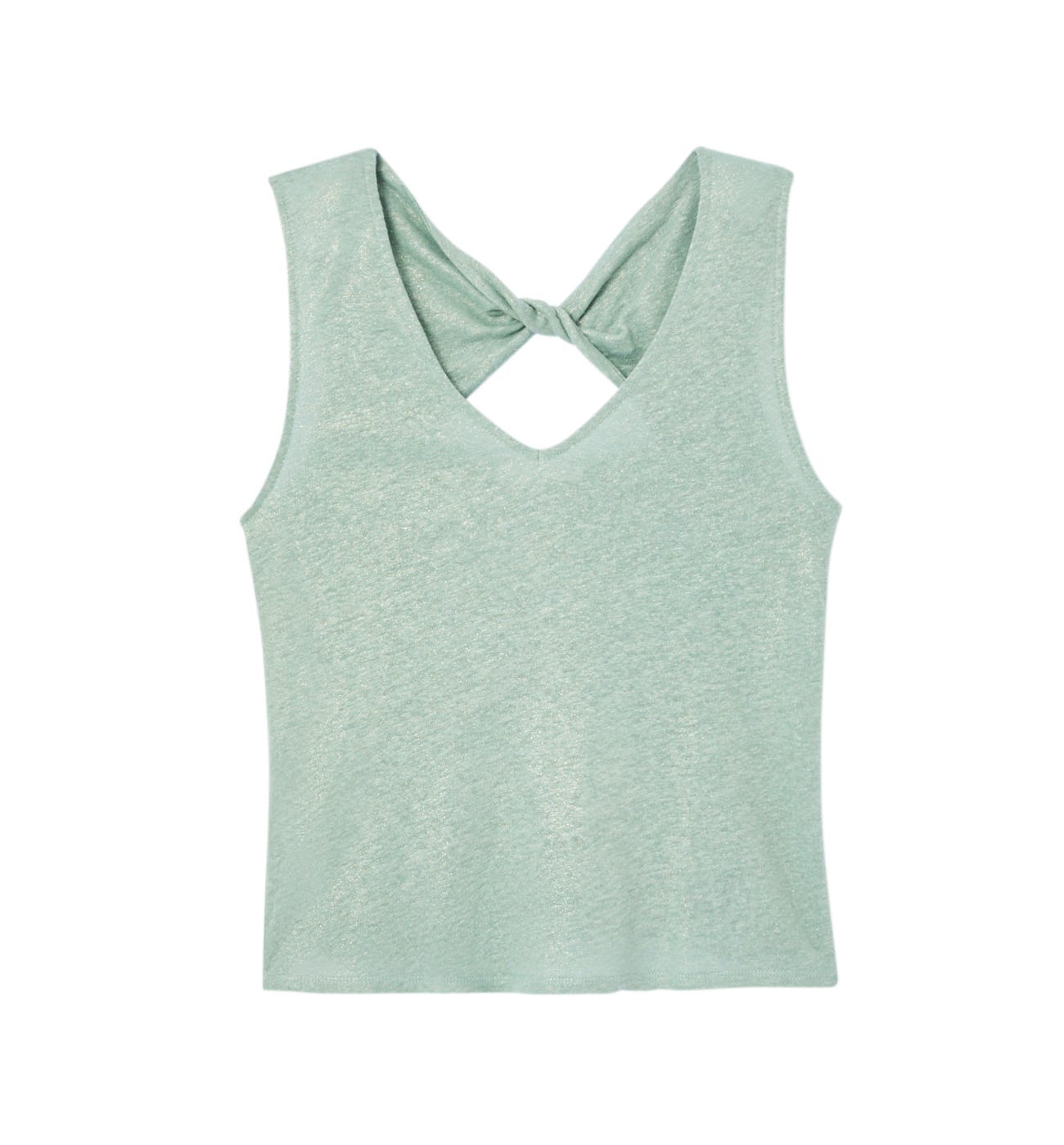 Linen blend sleeveless top