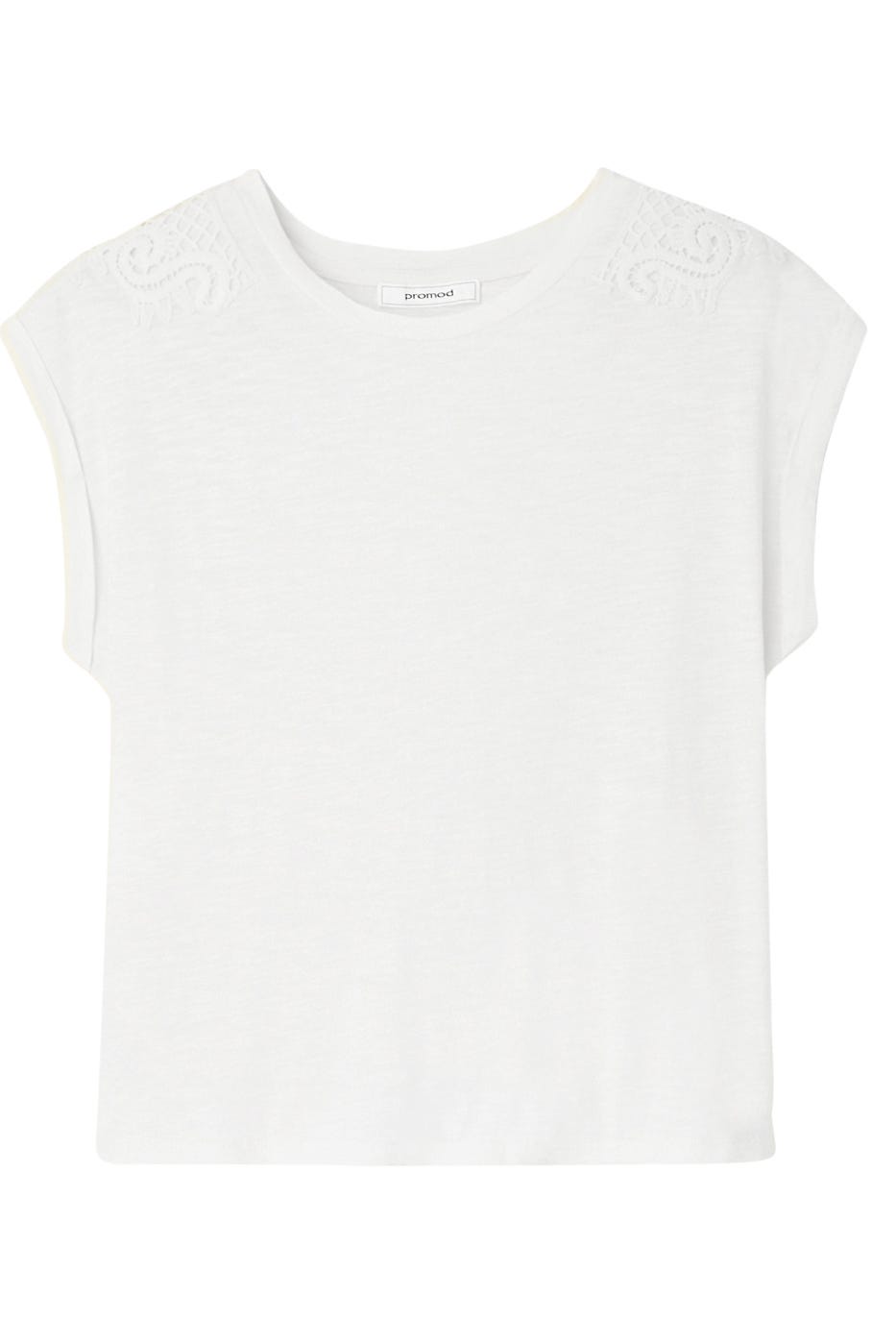 T-shirt dettaglio guipure