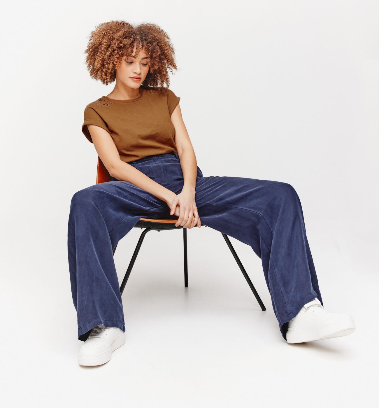 Guipure-detail top