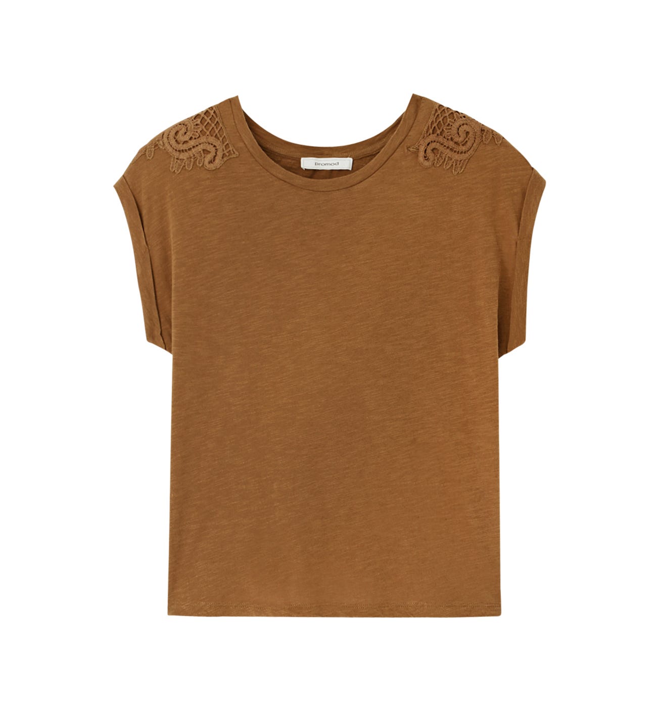 T-Shirt mit Guipure-Spitze