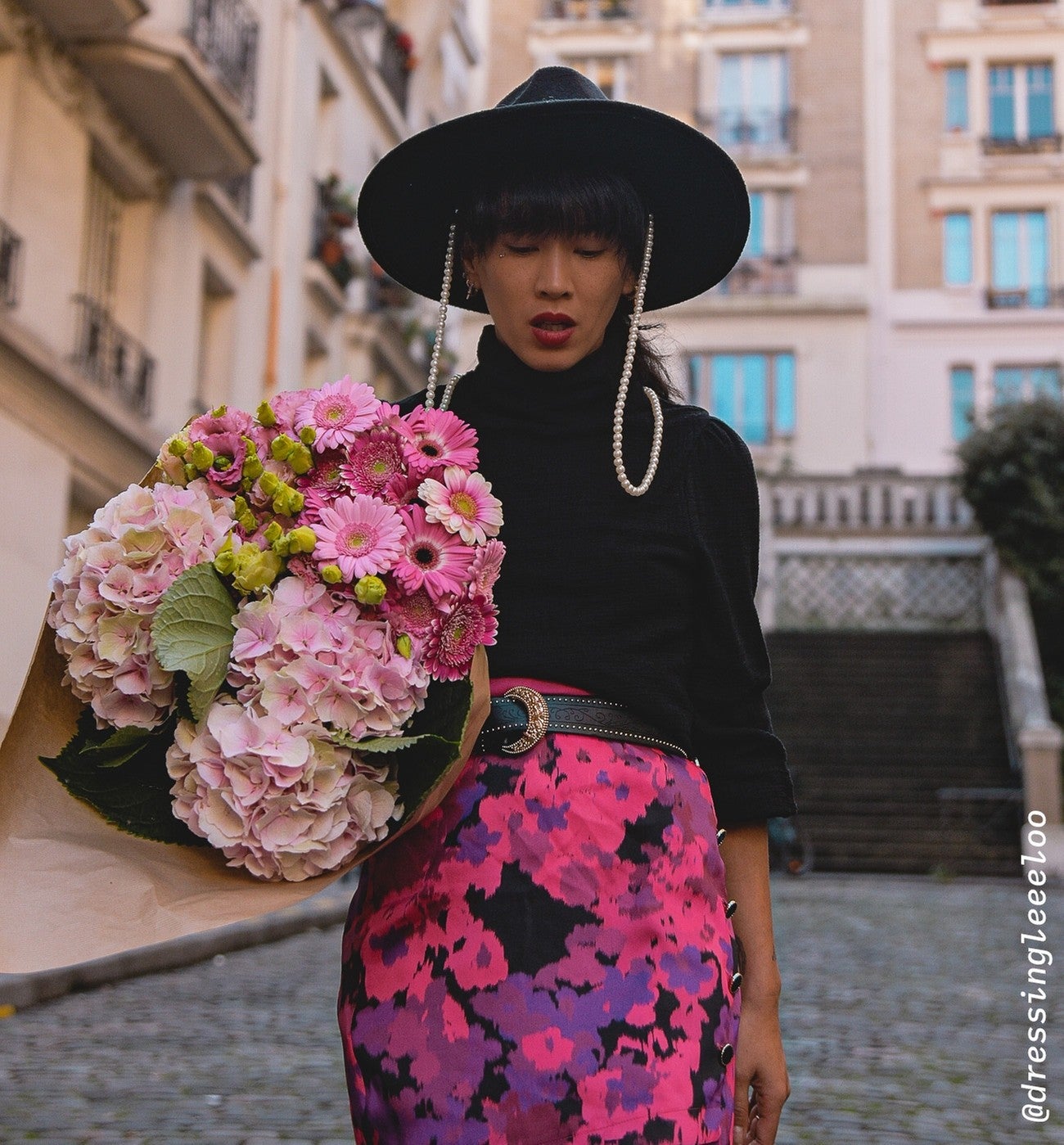 Camiseta cuello alto - Negro