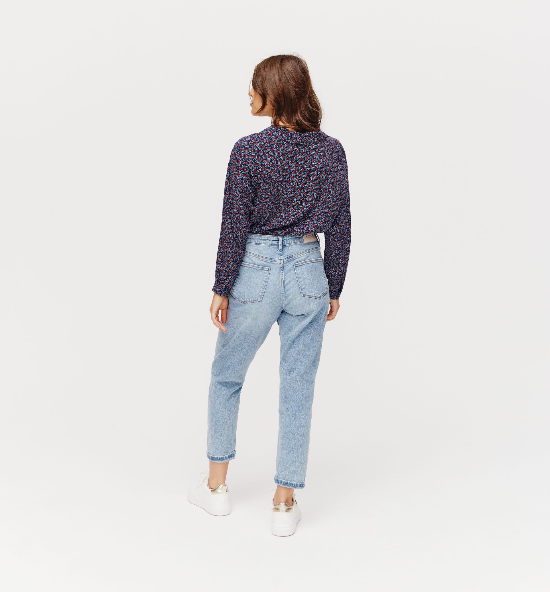 Gemusterte Hemdbluse