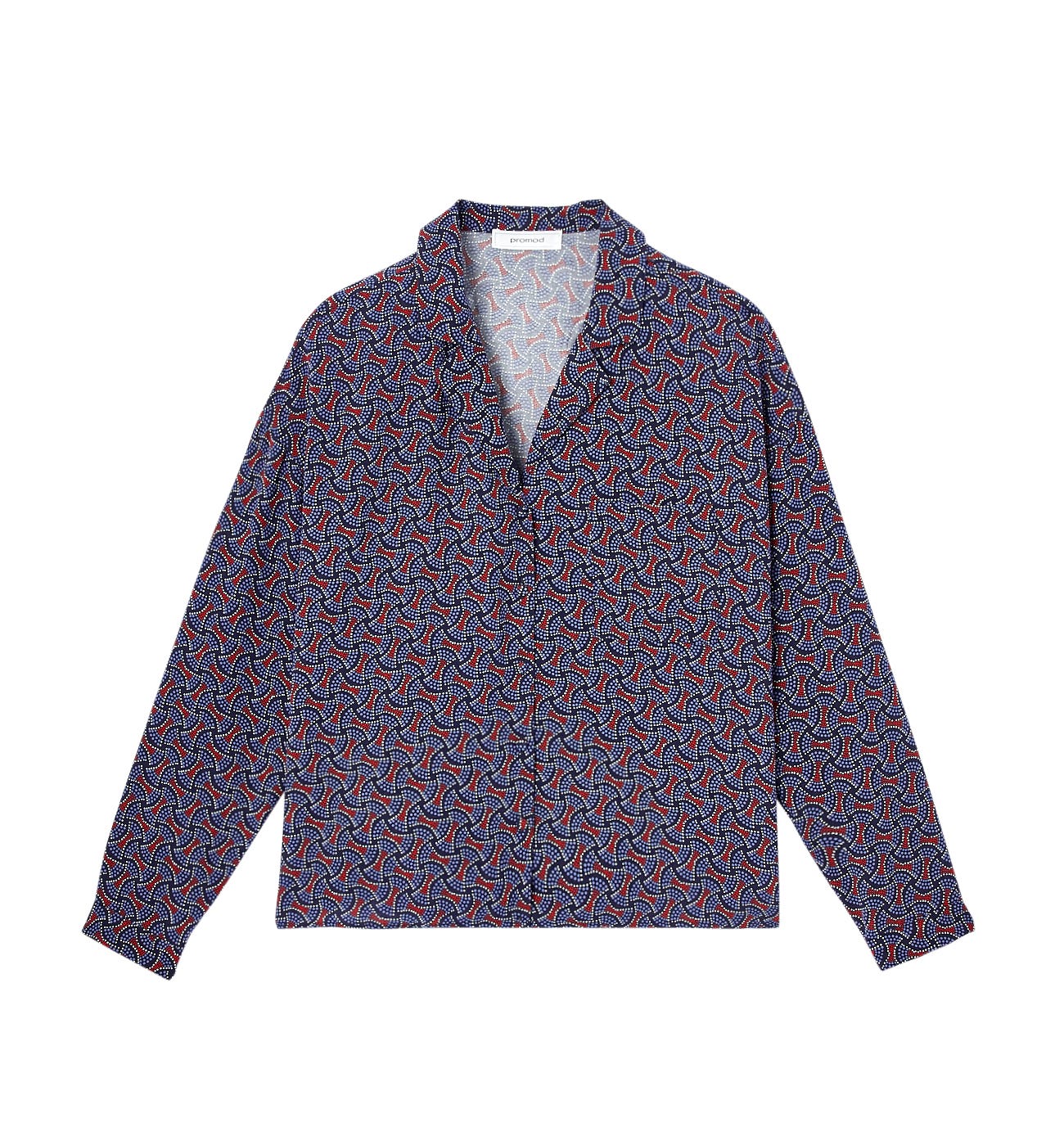 Gemusterte Hemdbluse