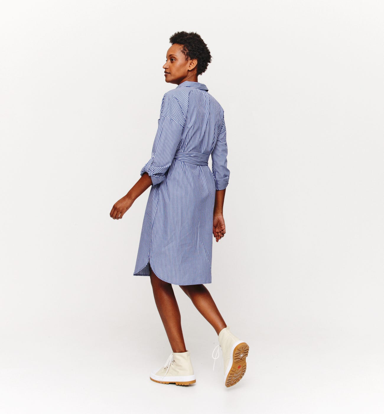 Striped shirtdress