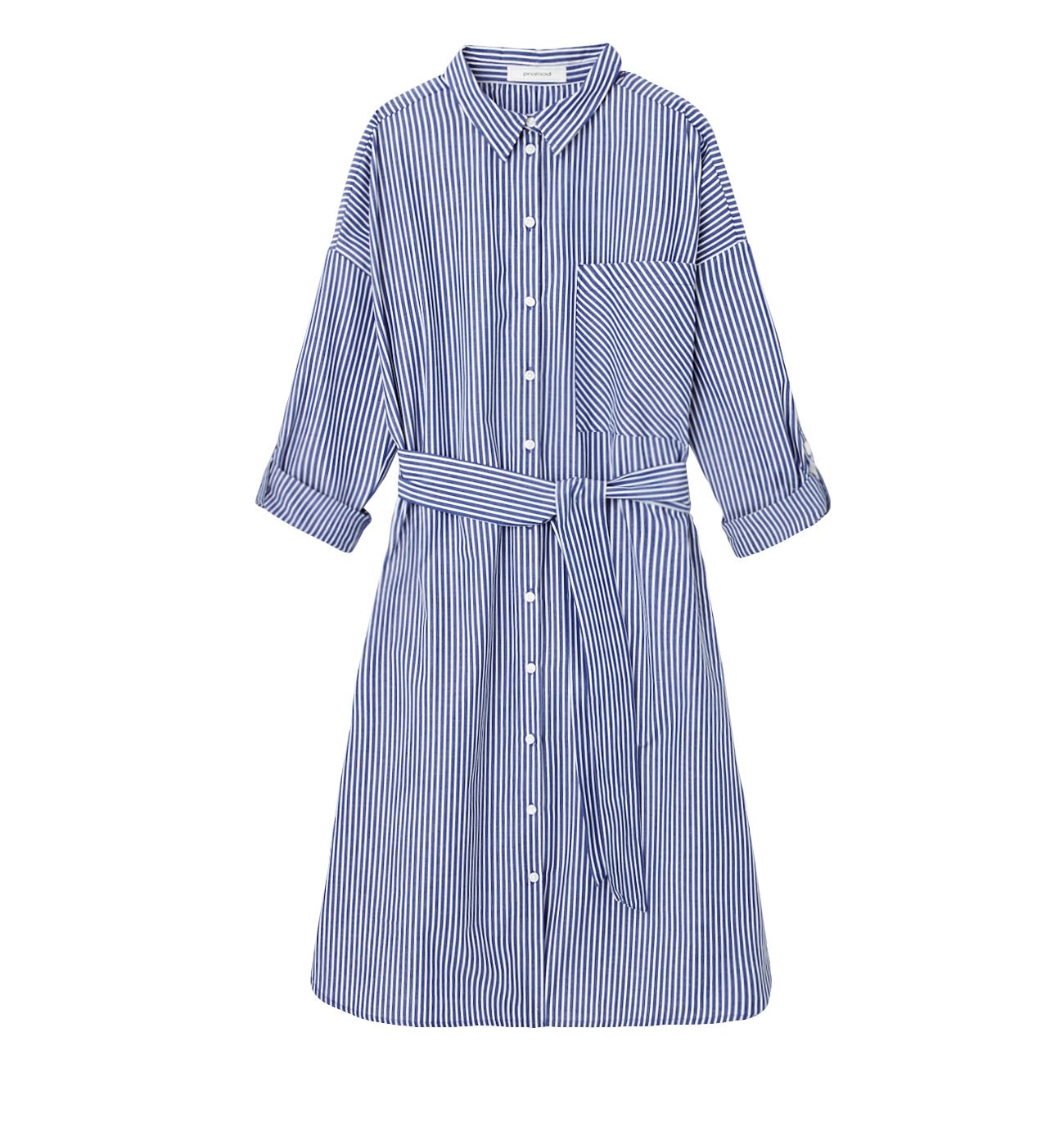 Striped shirtdress