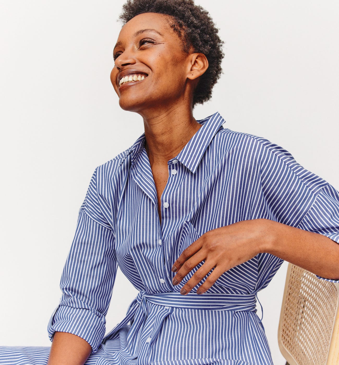 Striped shirtdress