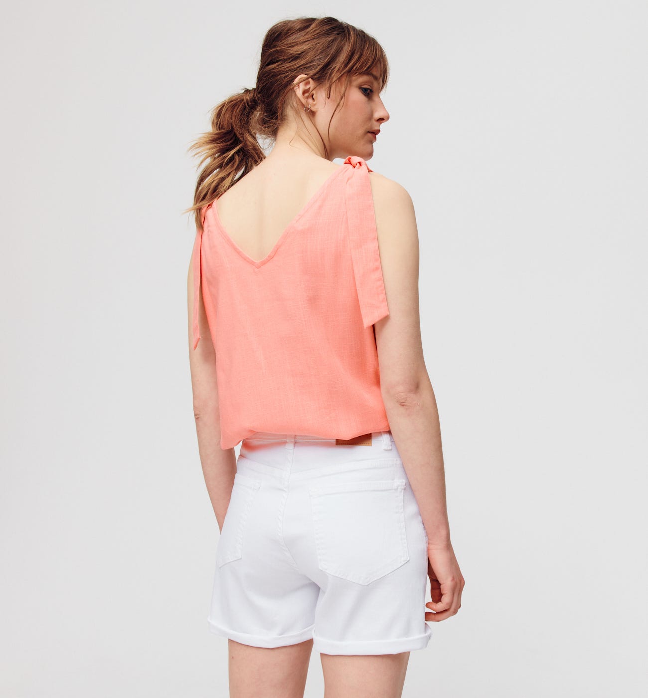 Top uni à bretelles Femme
