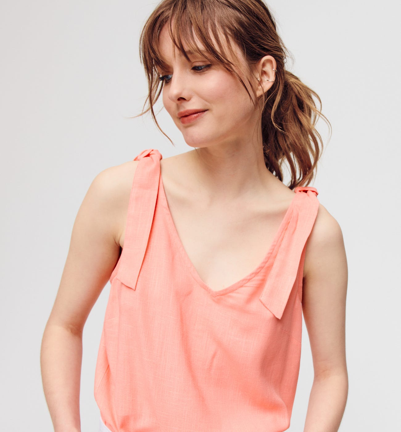 Top uni à bretelles Femme