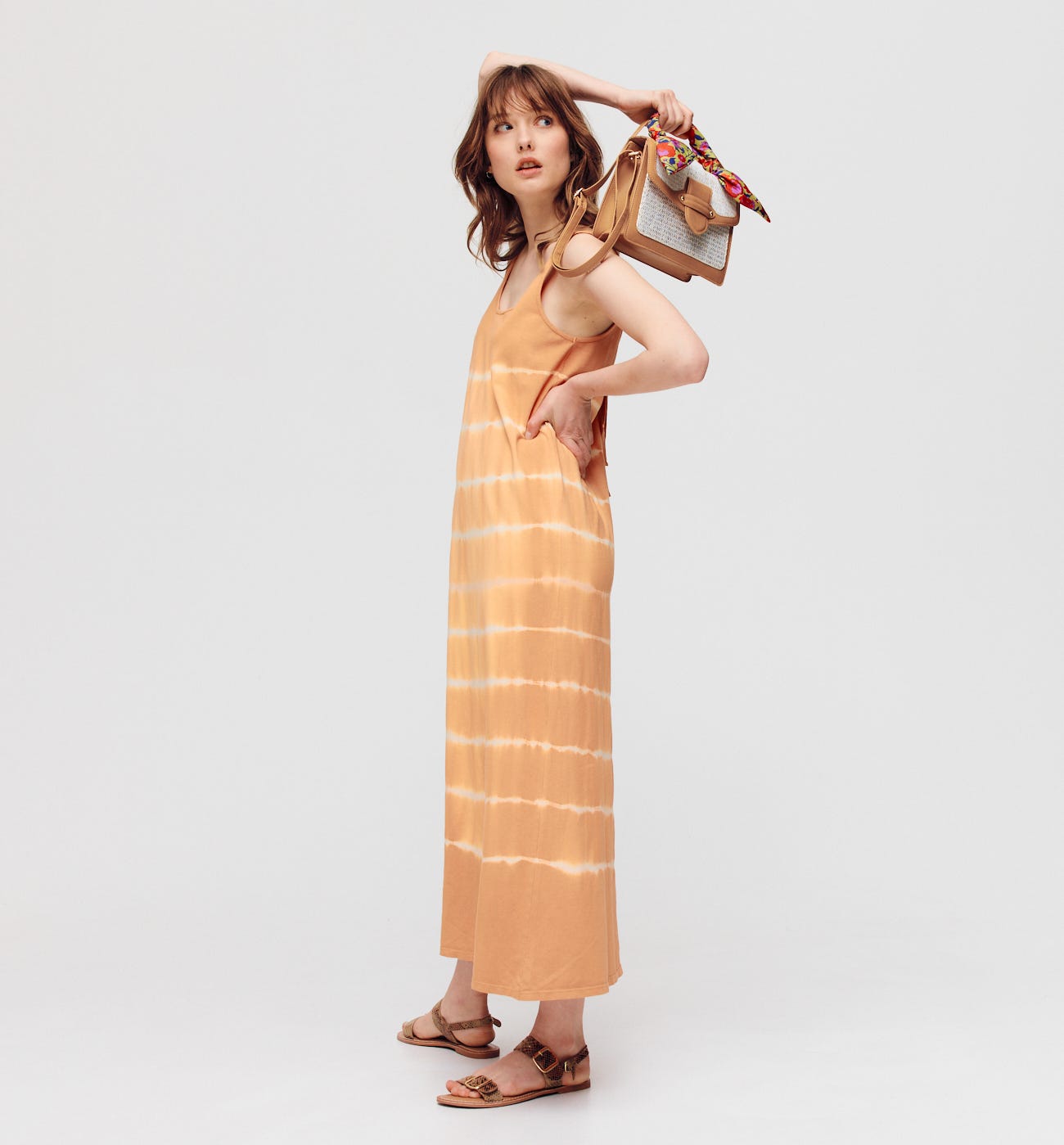 Long tie'n'dye dress