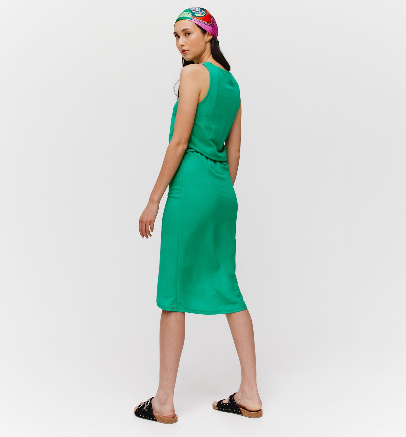 Robe-débardeur unie Femme