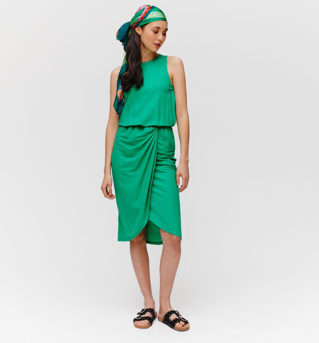 Robe-débardeur unie Femme