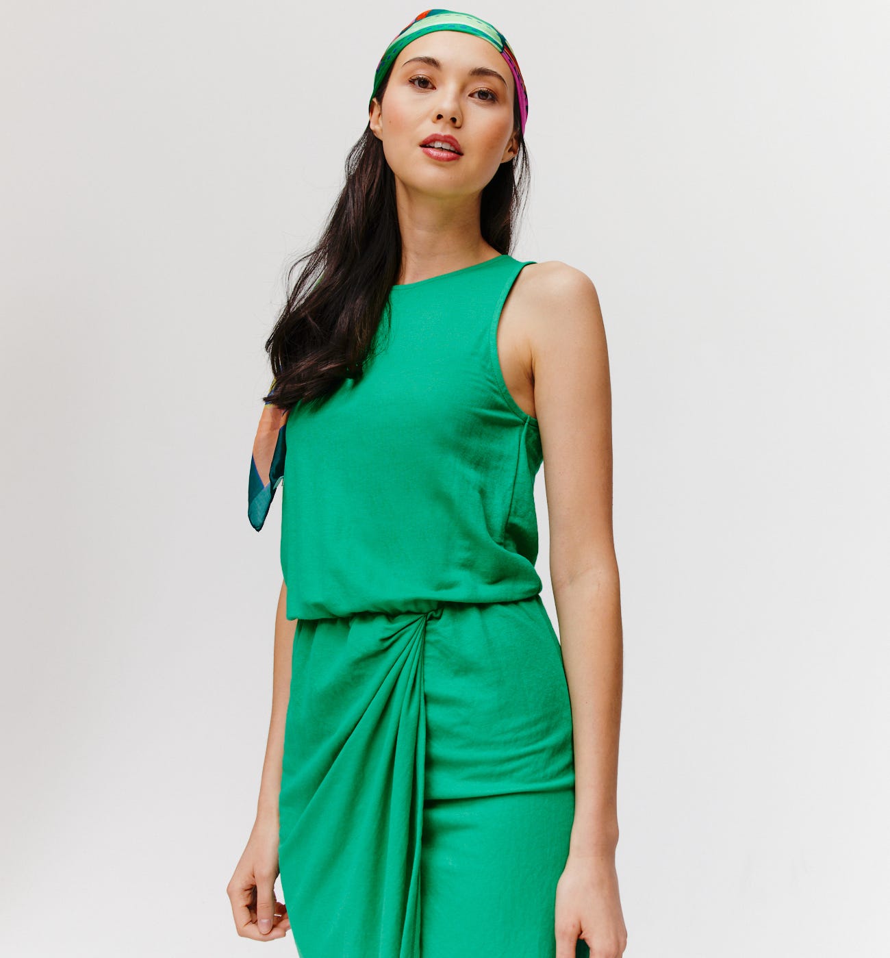 Robe-débardeur unie Femme