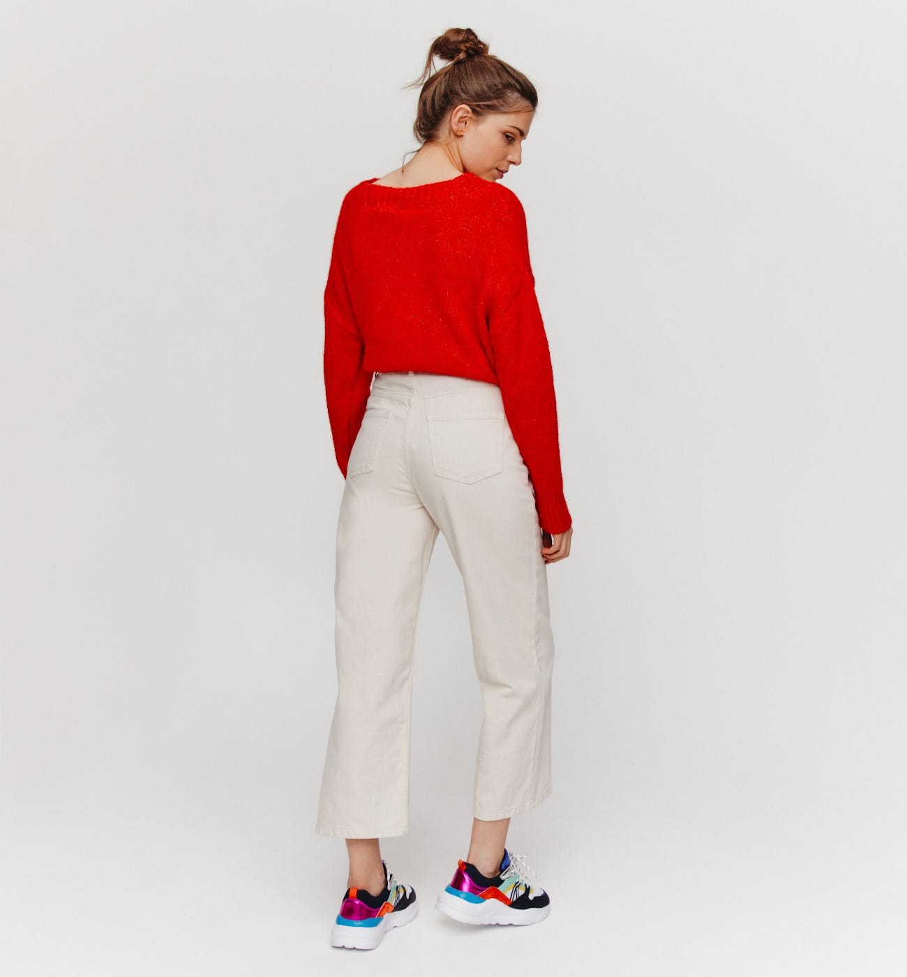 Pantaloni morbidi vita alta