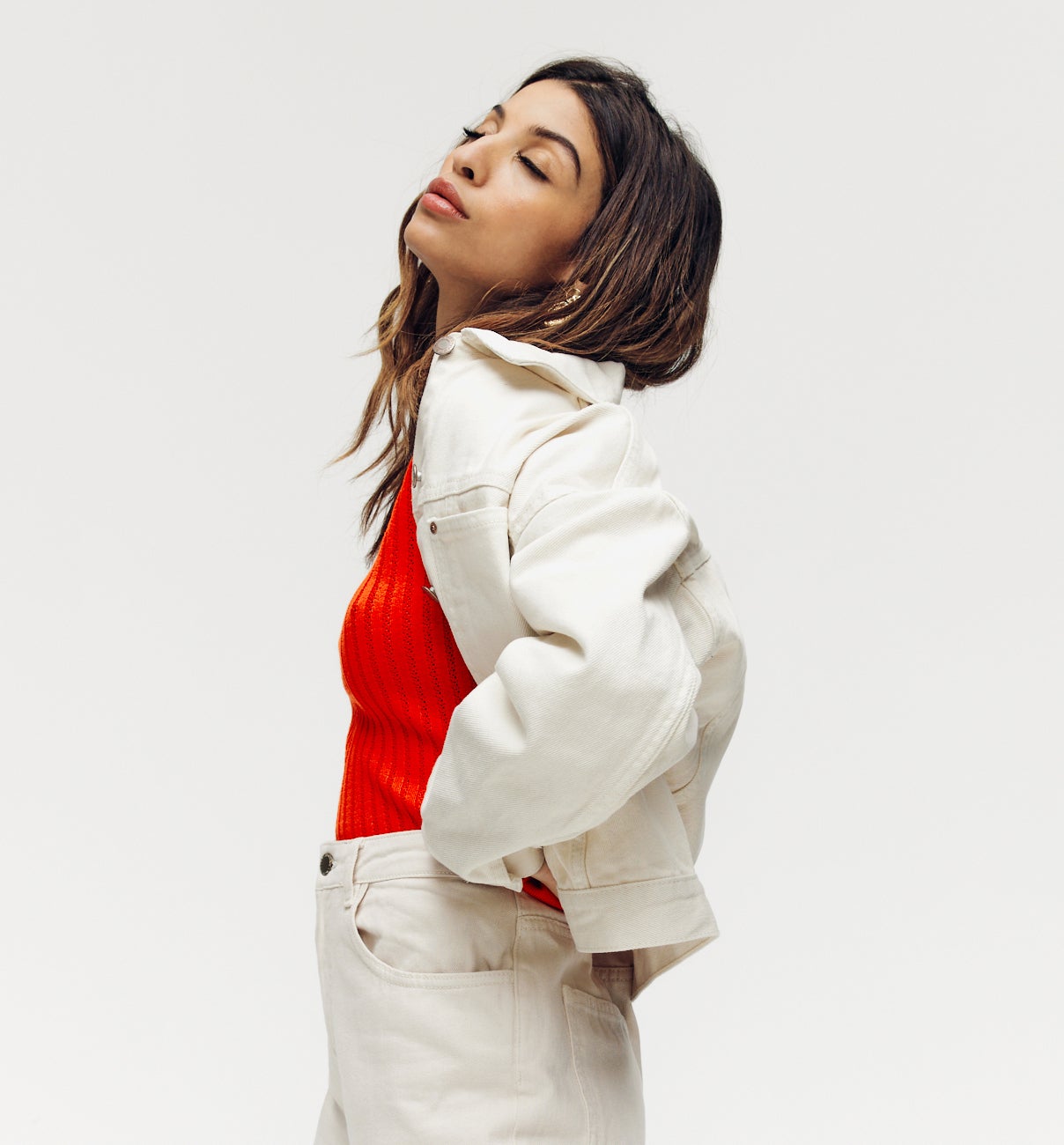 Oversized canvas jacket - White